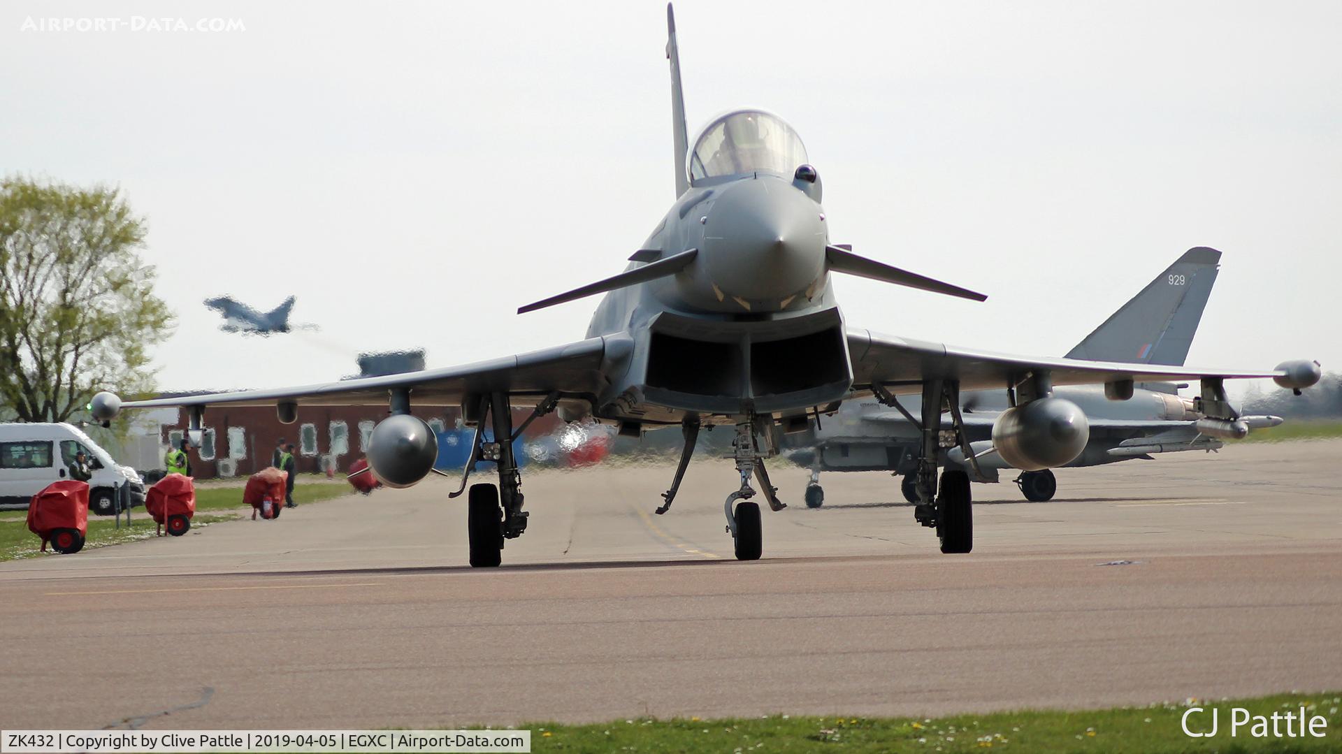 ZK432, 2018 Eurofighter Typhoon FGR.4 C/N BS148, Taxy out at Coningsby