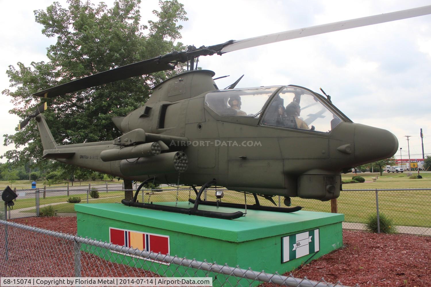 68-15074, 1968 Bell AH-1G Cobra C/N 20608, AH-1G gate guard in Monroe Veterans Park MI