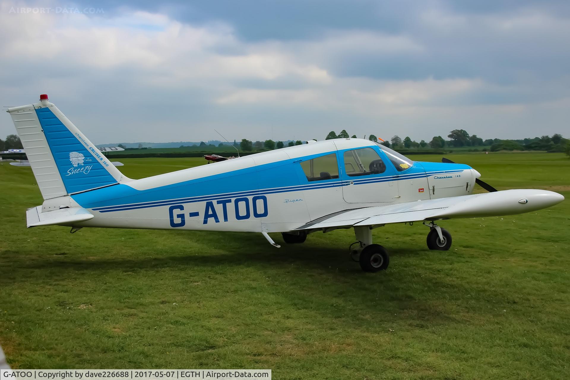G-ATOO, 1966 Piper PA-28-140 Cruiser C/N 28-21668, G ATOO visiting Old Warden - EGTH for the season Premier air show