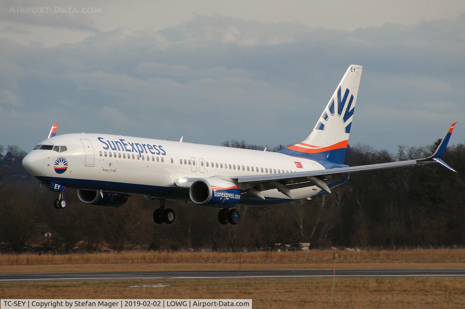 TC-SEY, 2016 Boeing 737-8HC C/N 61182, Sun Express B.737-800 @GRZ
