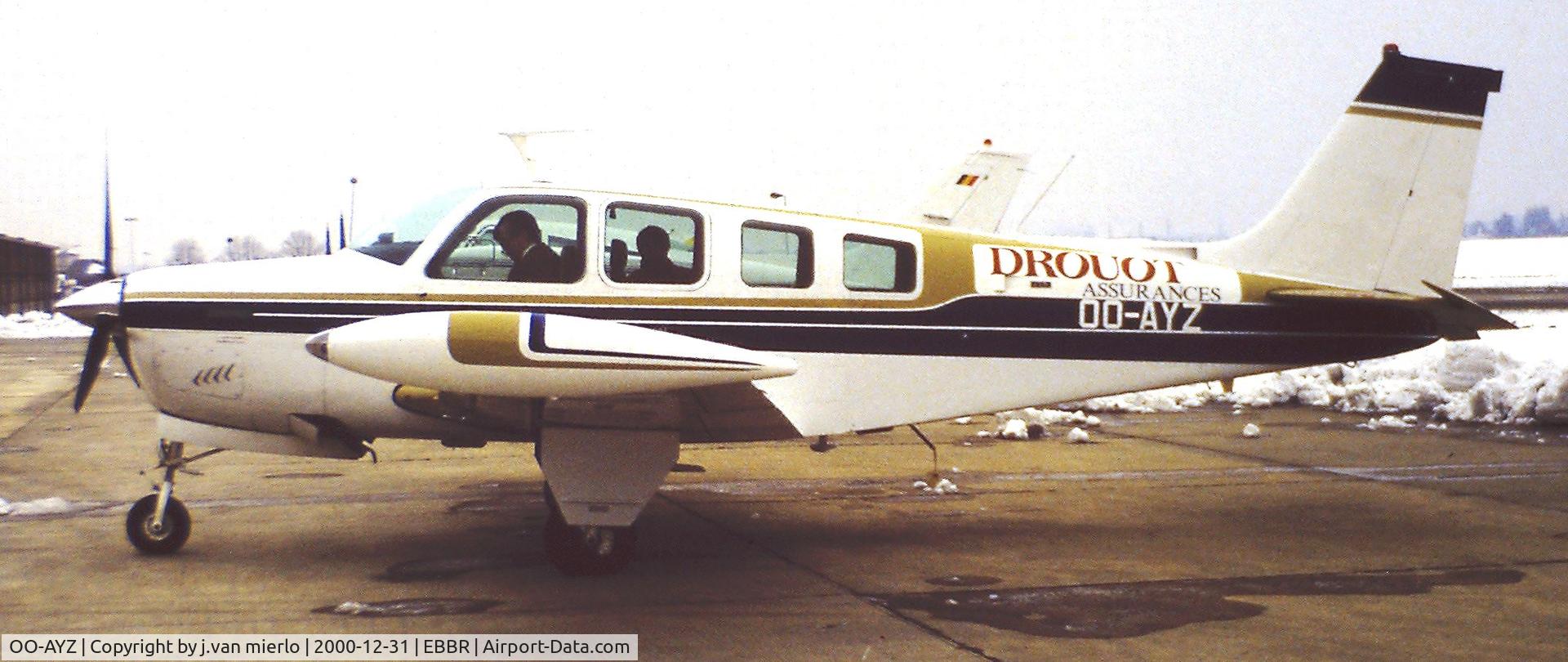 OO-AYZ, 1973 Beechcraft A36 Bonanza C/N E-454, Brussels ABELAG '80s
