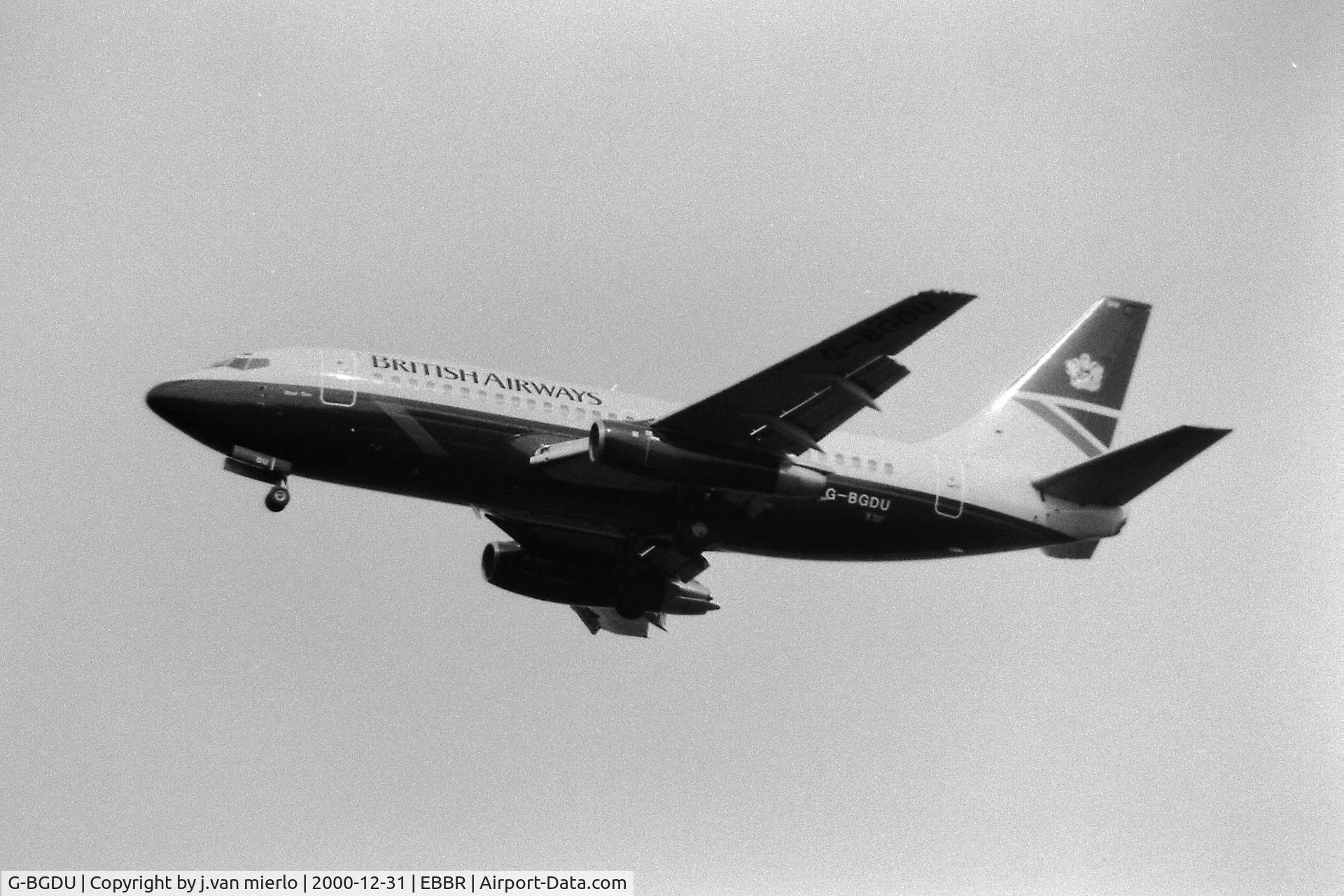 G-BGDU, 1980 Boeing 737-236 C/N 21808, Landing 25L at Brussels '80s
