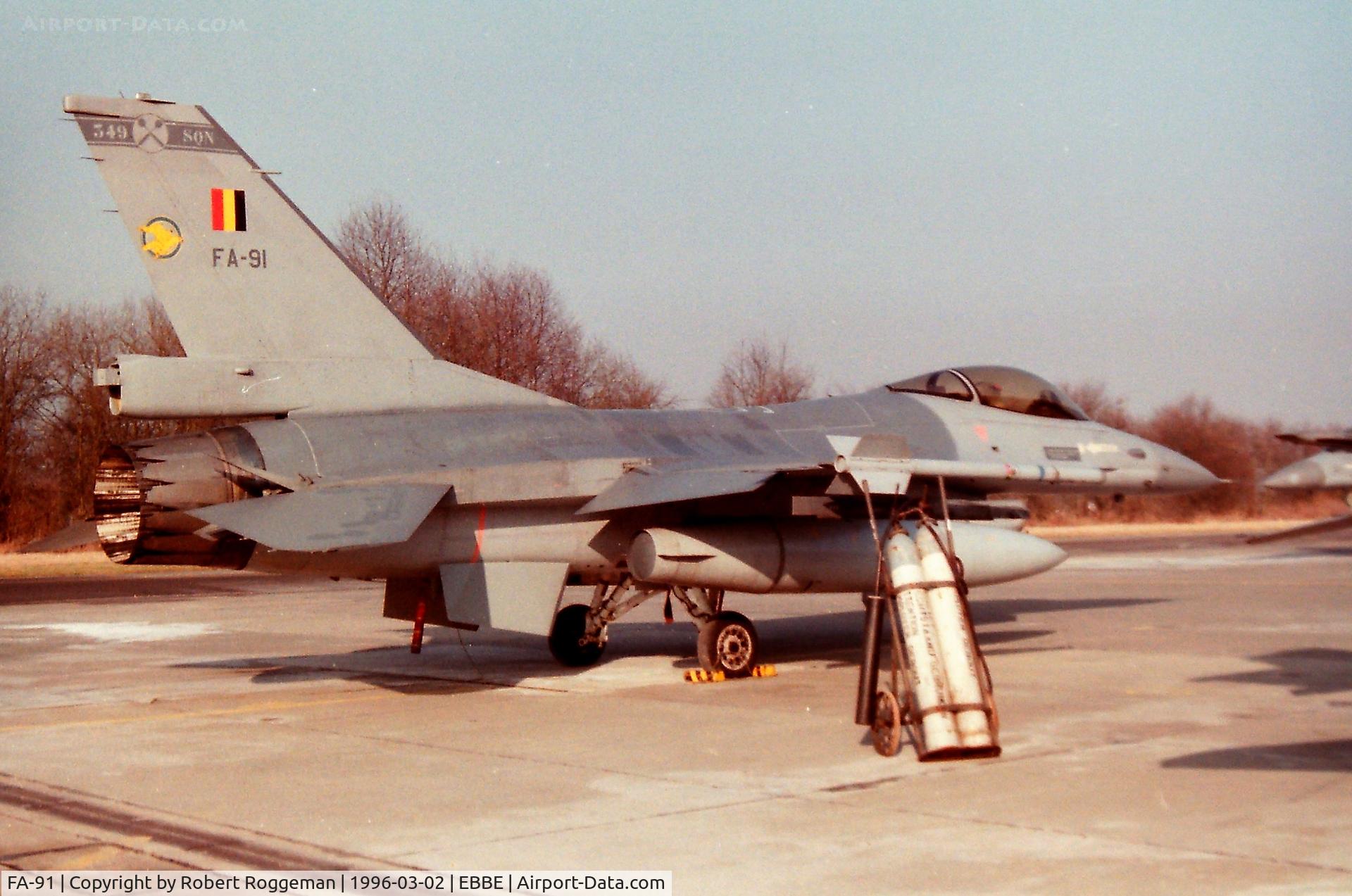 FA-91, 1980 SABCA F-16AM Fighting Falcon C/N 6H-91, F-16A.OPEN DAY.349 SQAUDRON.