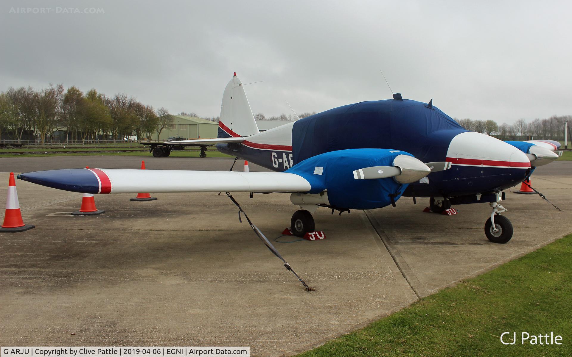 G-ARJU, 1961 Piper PA-23-160 Apache Apache C/N 23-1984, Parked at Skegness EGNI