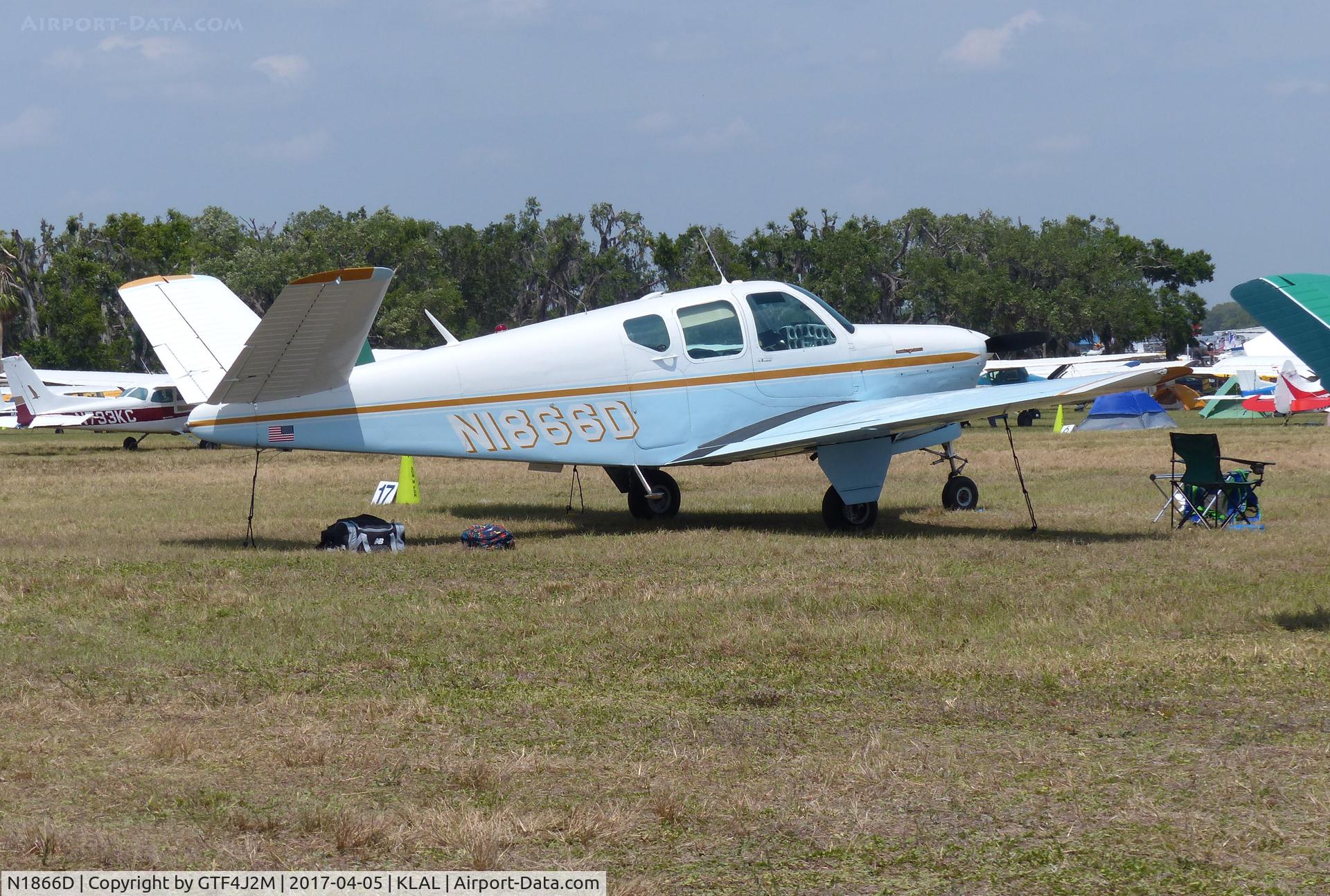 N1866D, 1952 Beech C35 Bonanza C/N D-3136, N1866D  at Sun 'n Fun, Lakeland 5.4.17