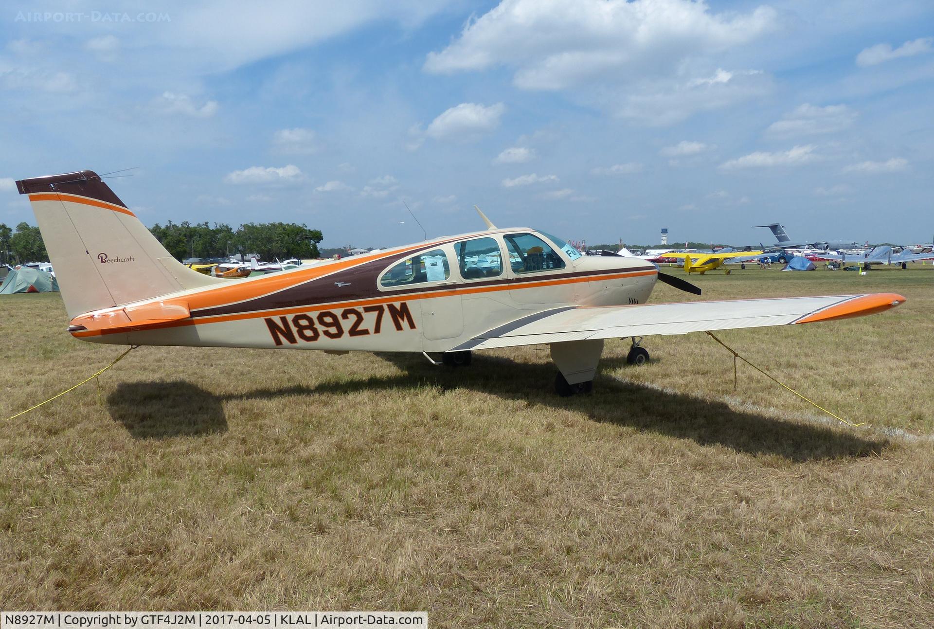 N8927M, 1963 Beech 35-B33 Debonair C/N CD-696, N8927M  at Sun 'n Fun, Lakeland 5.4.17