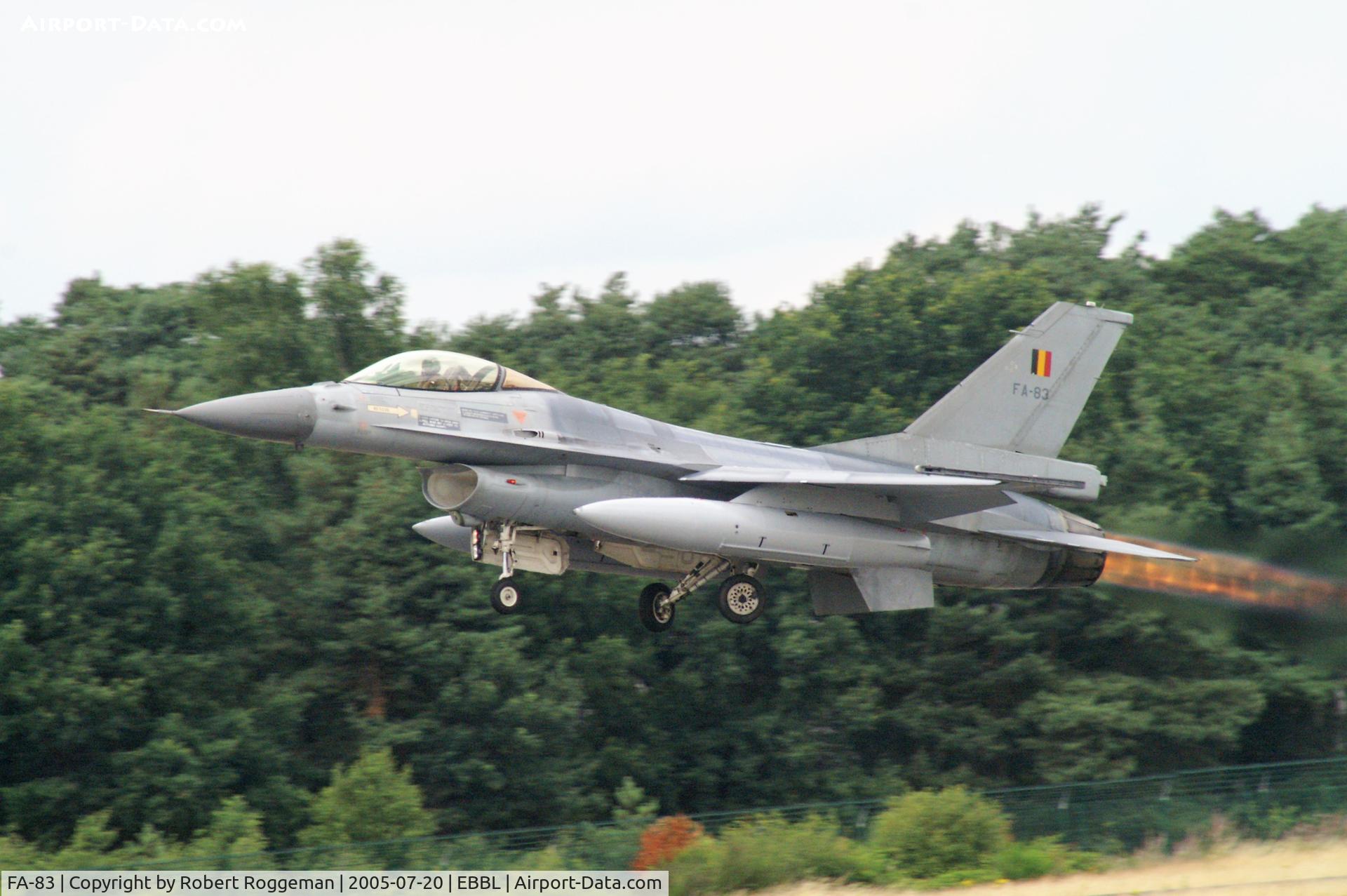 FA-83, 1980 SABCA F-16AM Fighting Falcon C/N 6H-83, OPEN DAY.