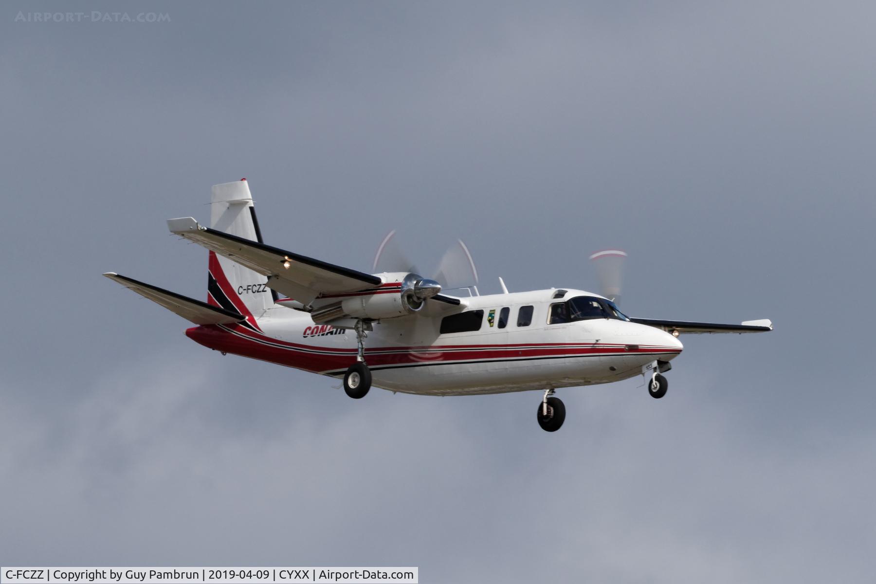 C-FCZZ, 1973 Rockwell 690A Turbo Commander Turbo Commander C/N 11106, Landing