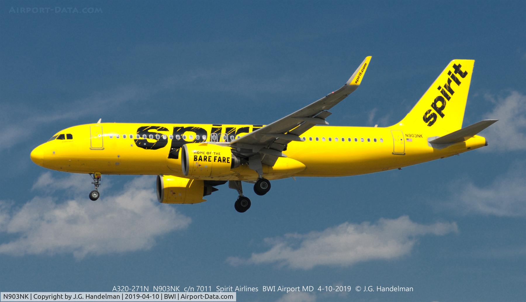N903NK, 2016 Airbus A320-271N C/N 7011, On final to 33L.