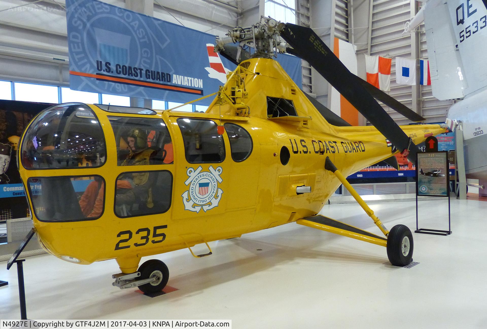 N4927E, Sikorsky S-51 C/N 51214, N4927E  at NMNA Pensacola 3.4.17  as '235'  USCG c/s
