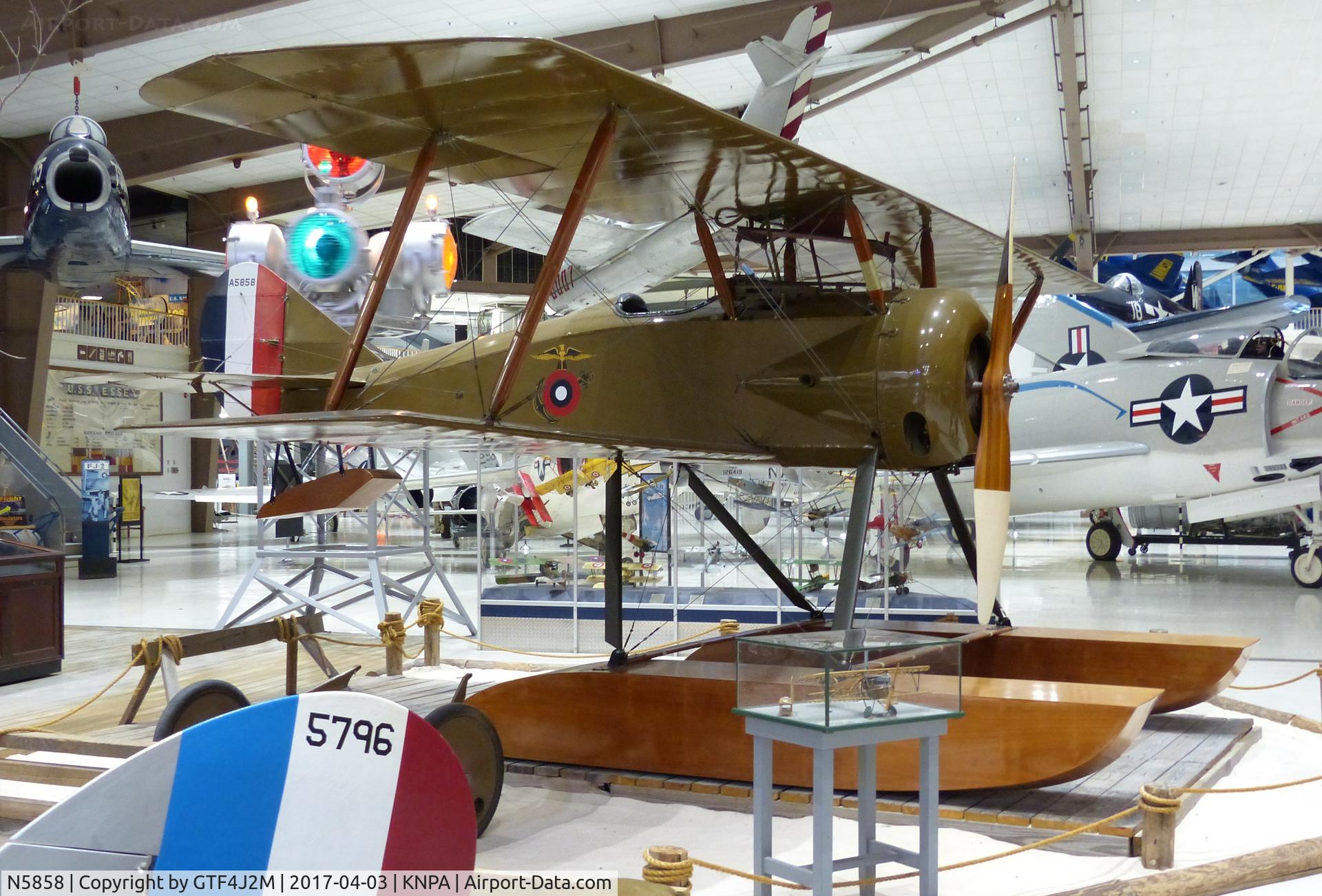 N5858, 1918 Thomas-Morse S-4C-1 Scout C/N 235, N5858  at NMNA Pensacola 3.4.17  as 'A5858'  USN c/s