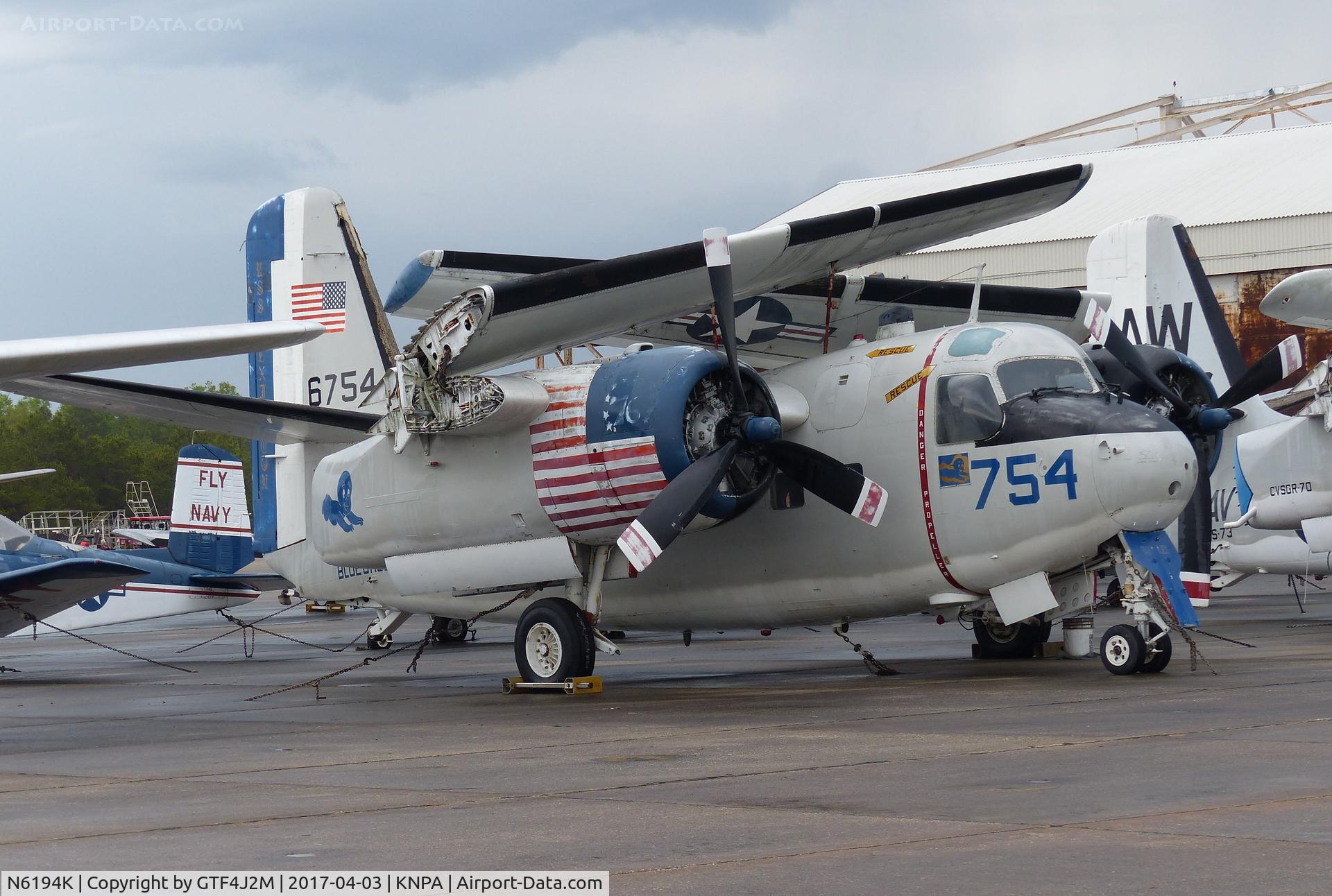N6194K, Grumman TF-1(C-1A) Trader C/N 1, N6194K  at NMNA Pensacola 3.4.17  as '136754'  USN c/s