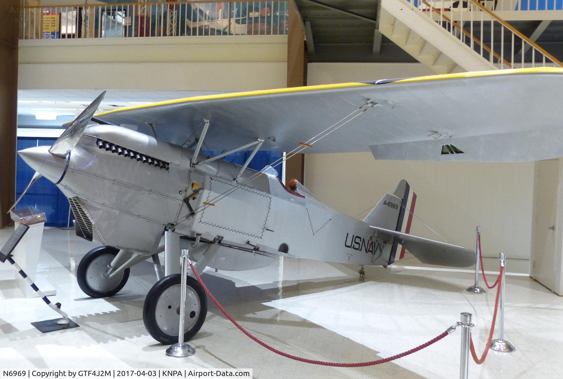 N6969, Curtiss/w L Hodson P1 HAWK C/N 60, N6969  at NMNA Pensacola 3.4.17  as 'A-6969'  USN c/s