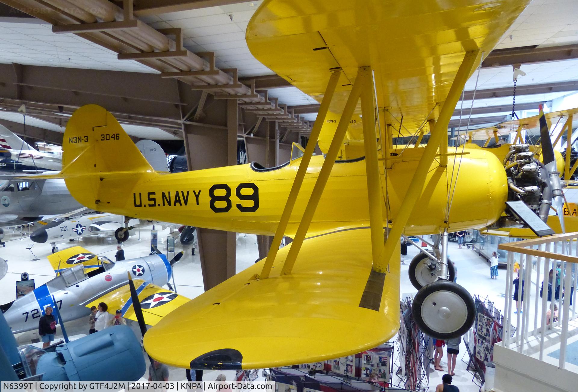 N6399T, Naval Aircraft Factory N3N-3 C/N Not found 3046, N6399T  at NMNA Pensacola 3.4.17  as '3046 :89'  USN c/s