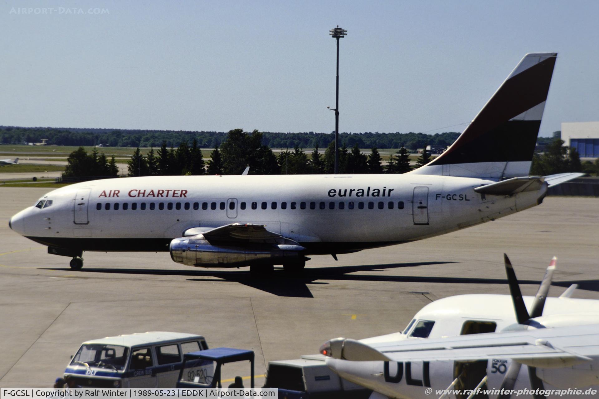F-GCSL, 1968 Boeing 737-222 C/N 19066, Boeing 737-222 - ALF Air Charter - 19066 - F-GCSL - 23.05.1989 - CGN