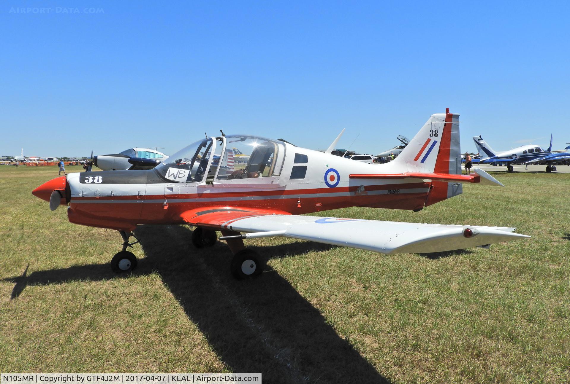 N105MR, 1971 Scottish Aviation Sk.61D Bulldog C/N BH100/138, N105MR  at Sun 'n Fun, Lakeland 7.4.17