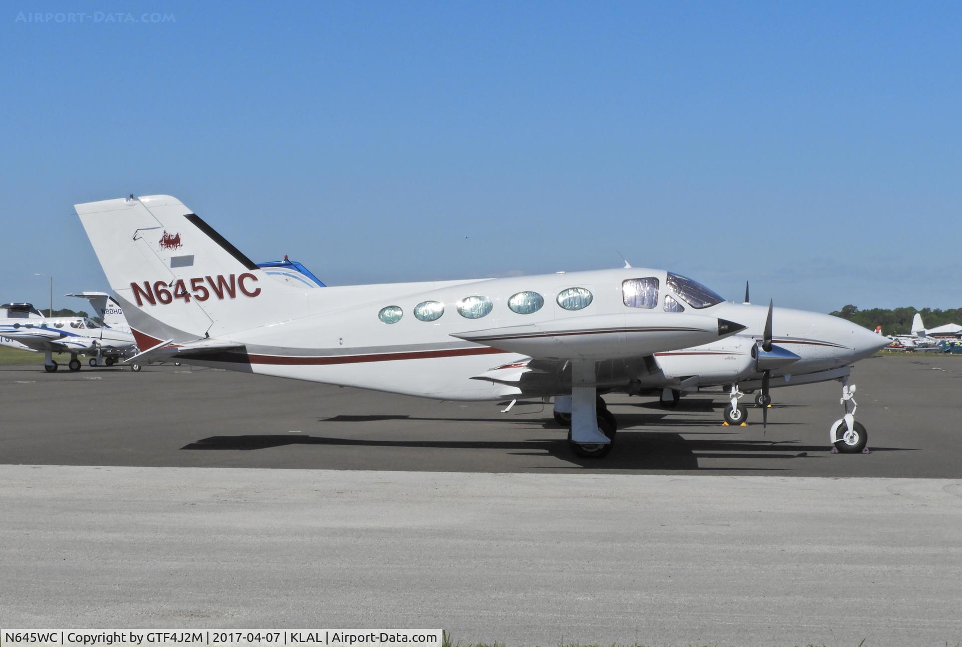 N645WC, 1975 Cessna 414 Chancellor C/N 414-0645, N645WC  at Sun 'n Fun, Lakeland 7.4.17