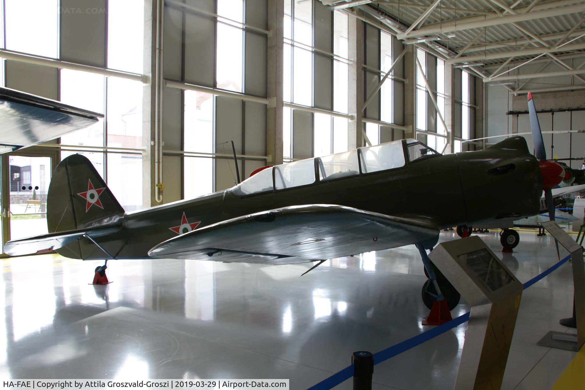 HA-FAE, 1958 Yakovlev Yak-18 C/N 4318, RepTár. Szolnok aviation history museum, Hungary