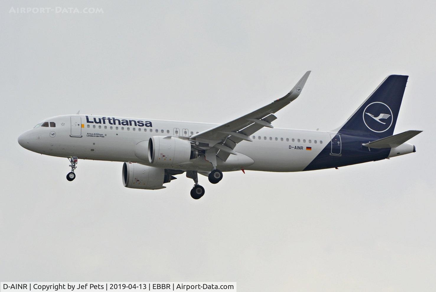 D-AINR, 2019 Airbus A320-271N C/N 8725, On final at Brussels.