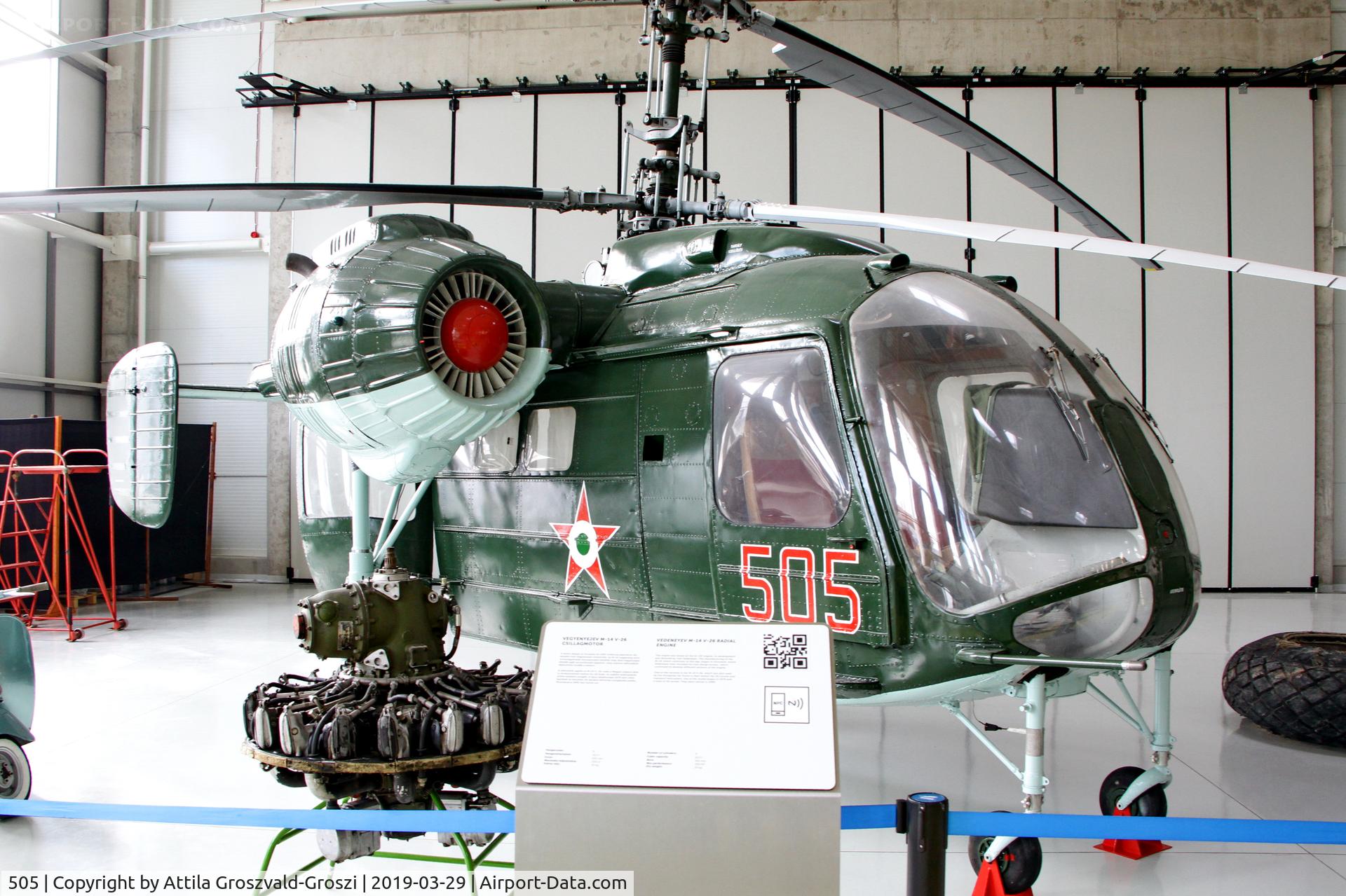 505, 1970 Kamov Ka-26 Hoodlum C/N 7001505, RepTár. Szolnok aviation history museum, Hungary