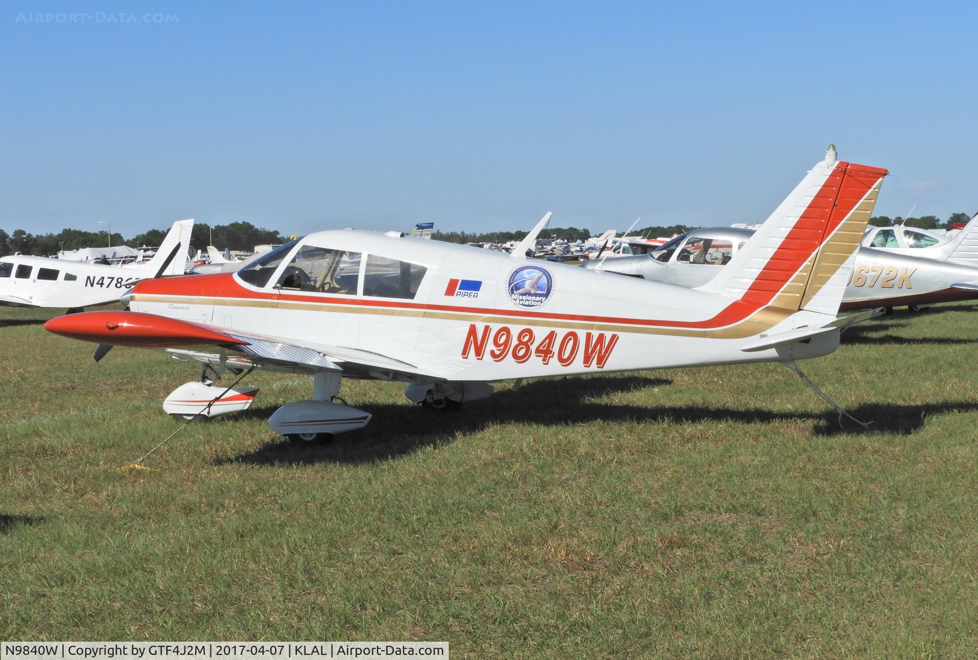 N9840W, 1967 Piper PA-28-140 C/N 28-23347, N9840W  at Sun 'n Fun, Lakeland 7.4.17