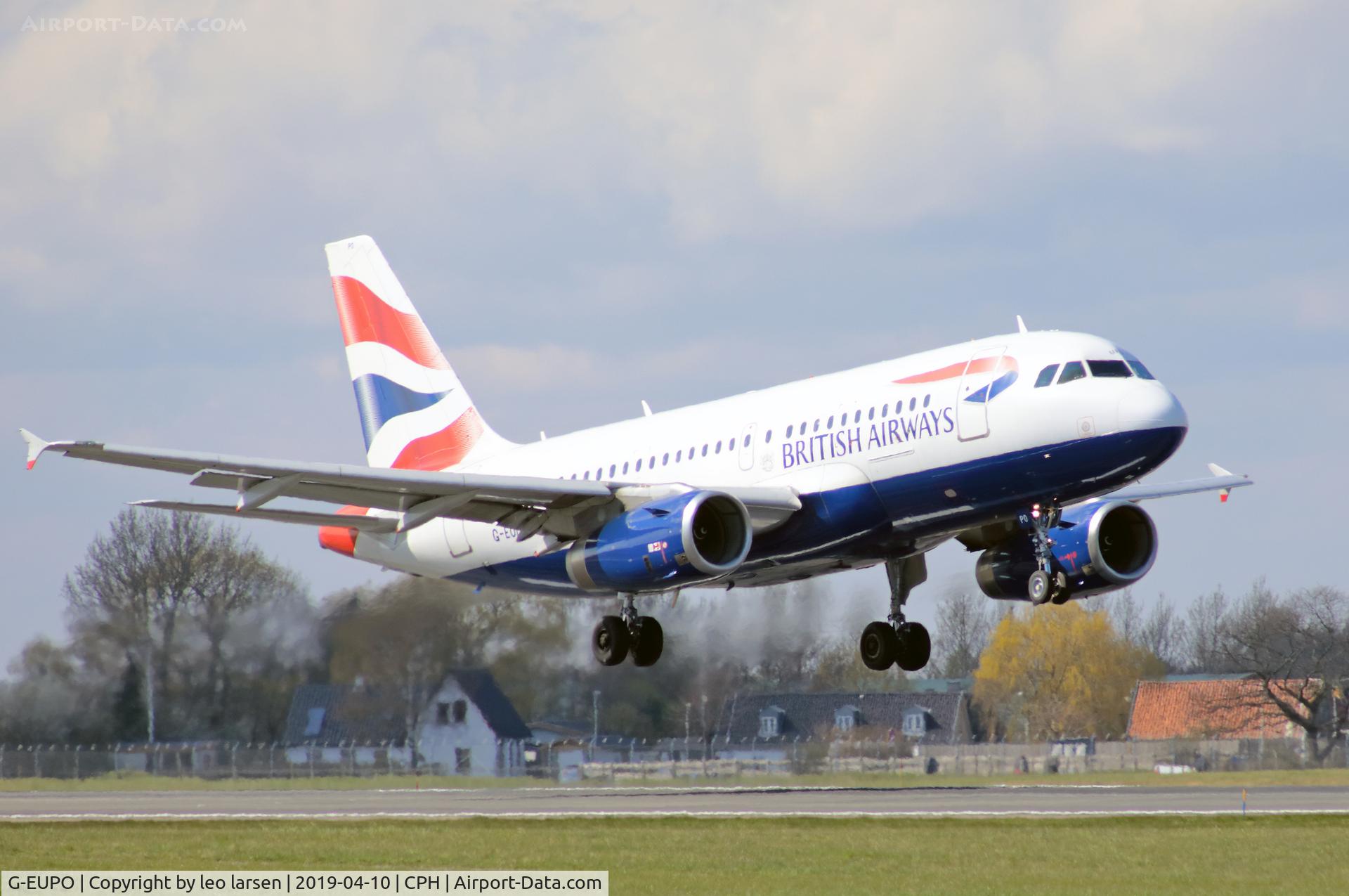 G-EUPO, 2000 Airbus A319-131 C/N 1279, Copenhagen 10.4.2019