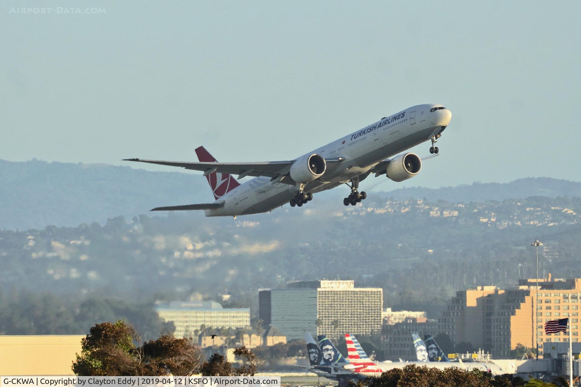 G-CKWA, 2018 Boeing 787-9 Dreamliner C/N 63315, Departing SFO 2019.