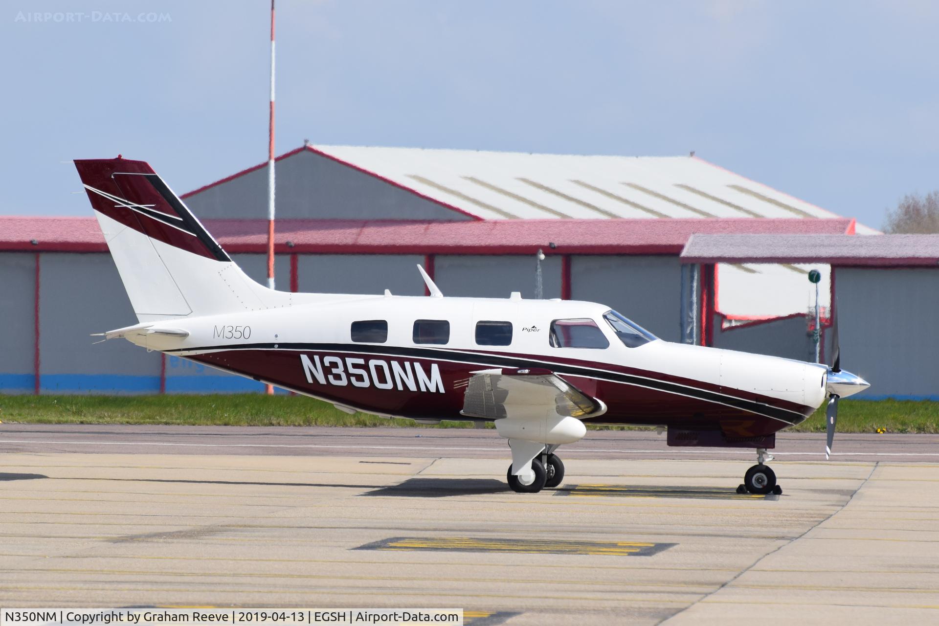 N350NM, 2015 Piper PA-46-350P Malibu Mirage Malibu Mirage C/N 4636659, Parked at Norwich.