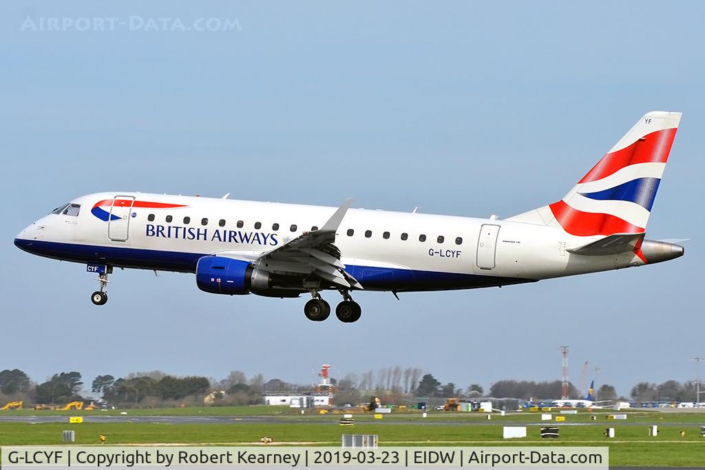 G-LCYF, 2009 Embraer 170STD (ERJ-170-100STD) C/N 17000298, Short finals R/W 28