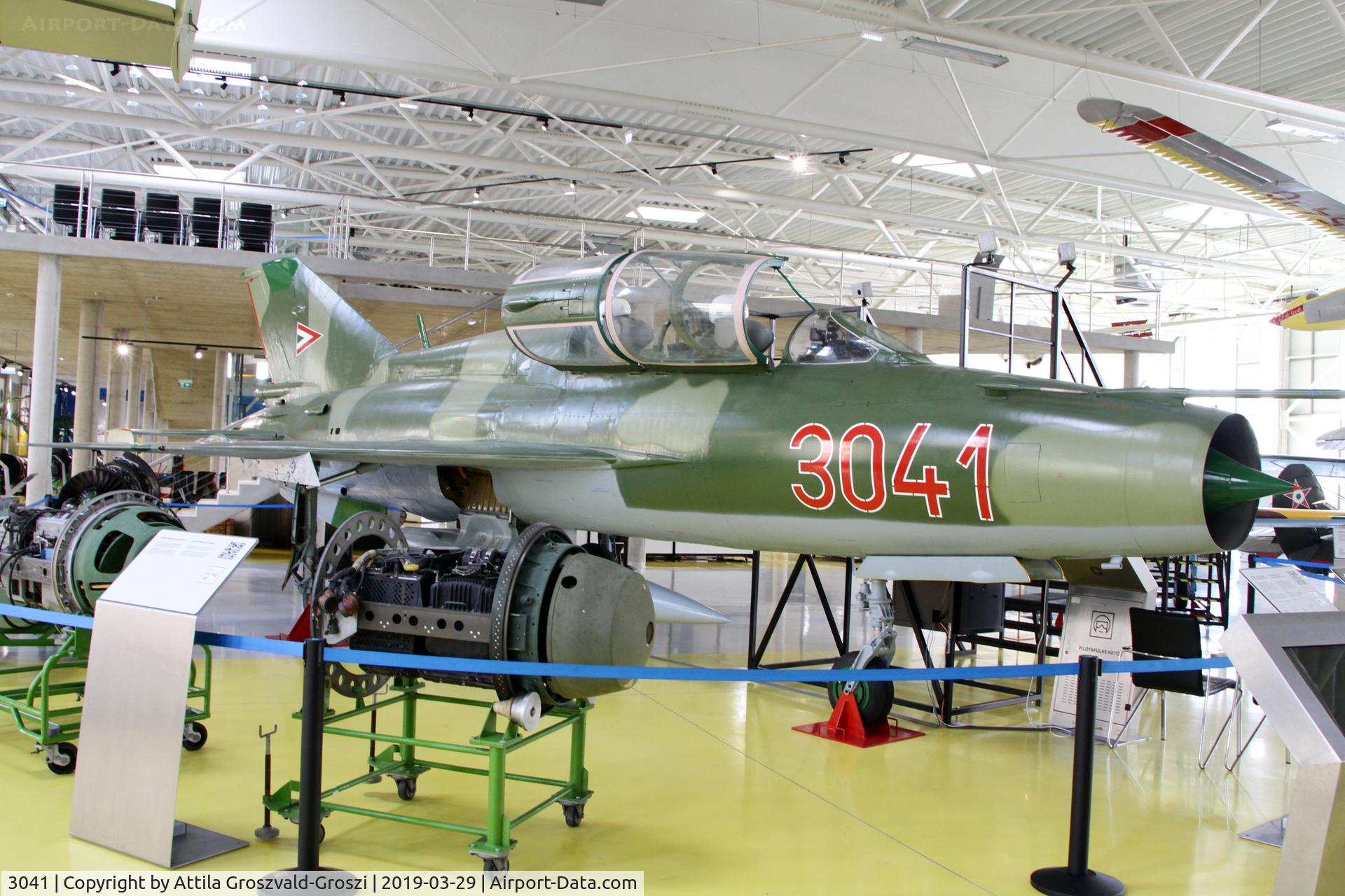 3041, 1974 Mikoyan-Gurevich MiG-21UM C/N 516903041, RepTár. Szolnok aviation history museum, Hungary