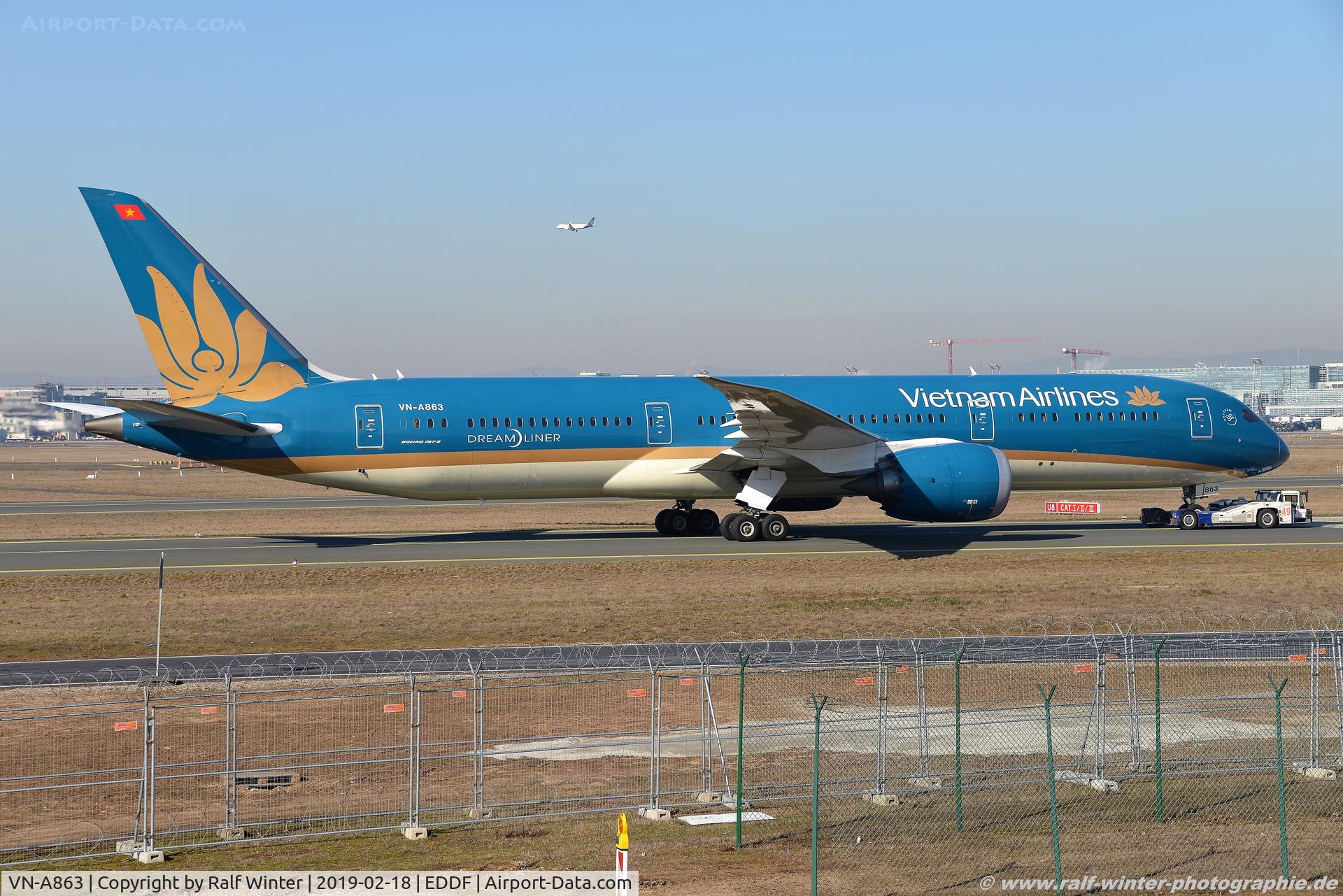 VN-A863, 2015 Boeing 787-96K Dreamliner C/N 35153, Boeing 787-9 Dreamliner - VN HVN Vietnam Airlines - 35153 - VN-A863 - 18.02.2019 - FRA