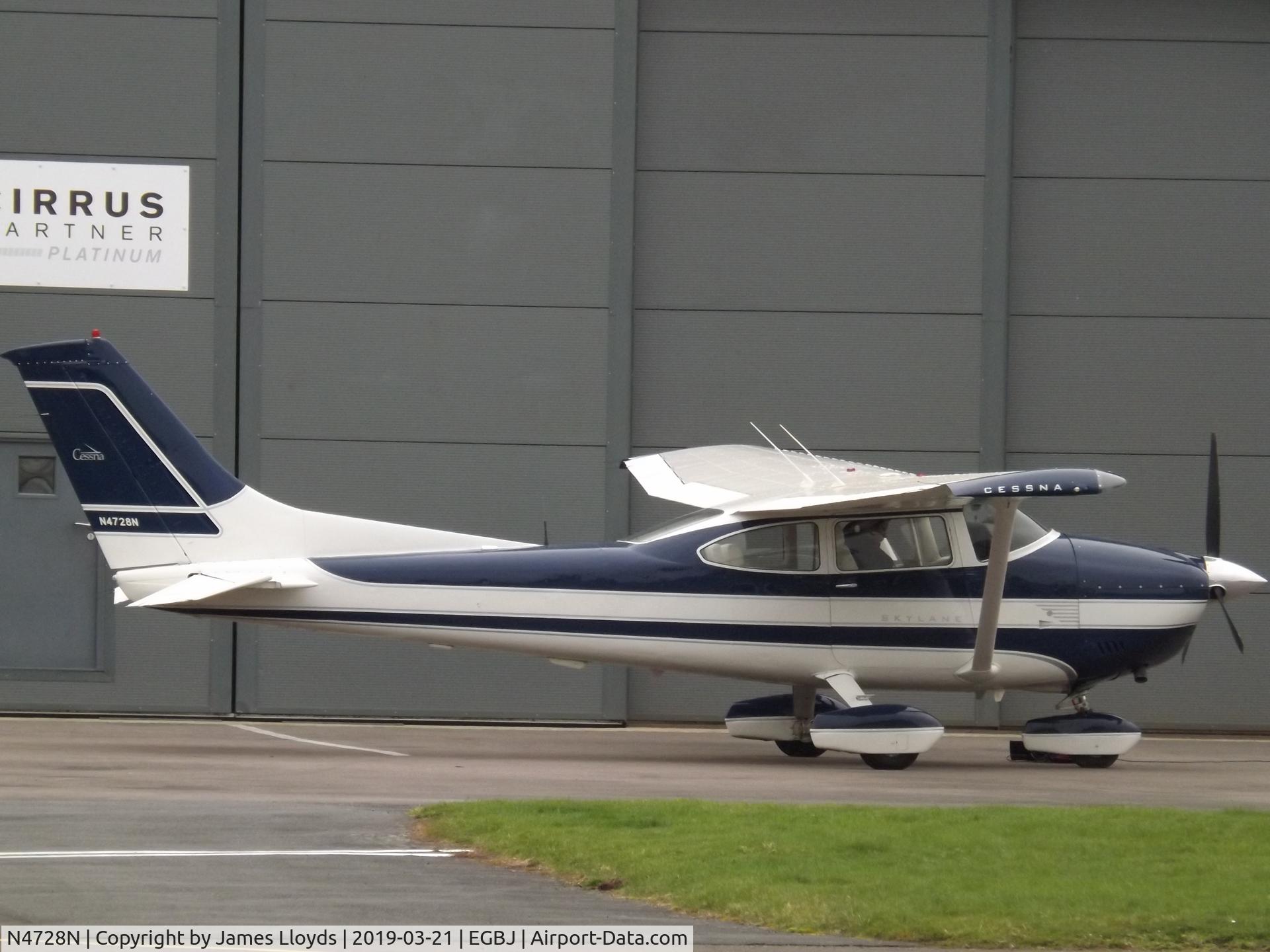 N4728N, 1979 Cessna 182Q Skylane C/N 18267317, Parked at RGV Aviation Ltd At Gloucestershire Airport.