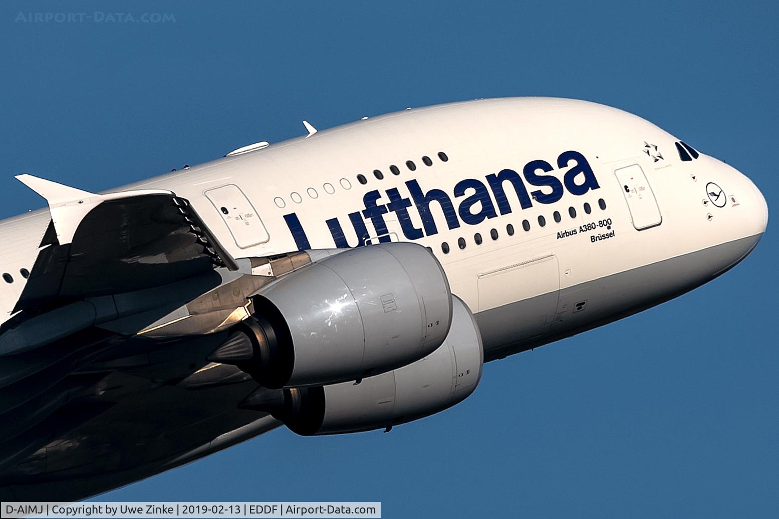 D-AIMJ, 2011 Airbus A380-841 C/N 073, showing his muscles