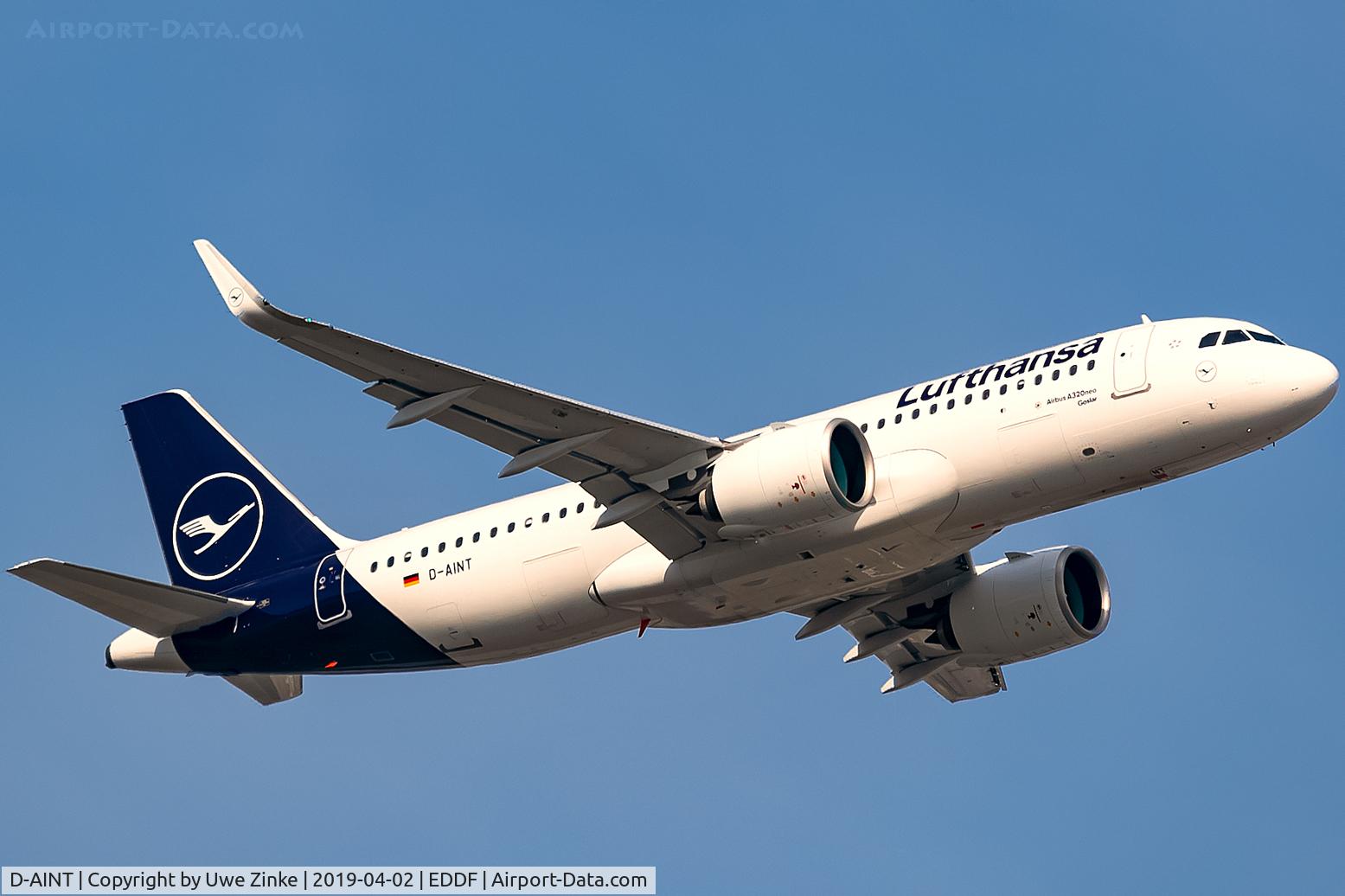 D-AINT, 2019 Airbus A320-271NEO C/N 8708, one of the new