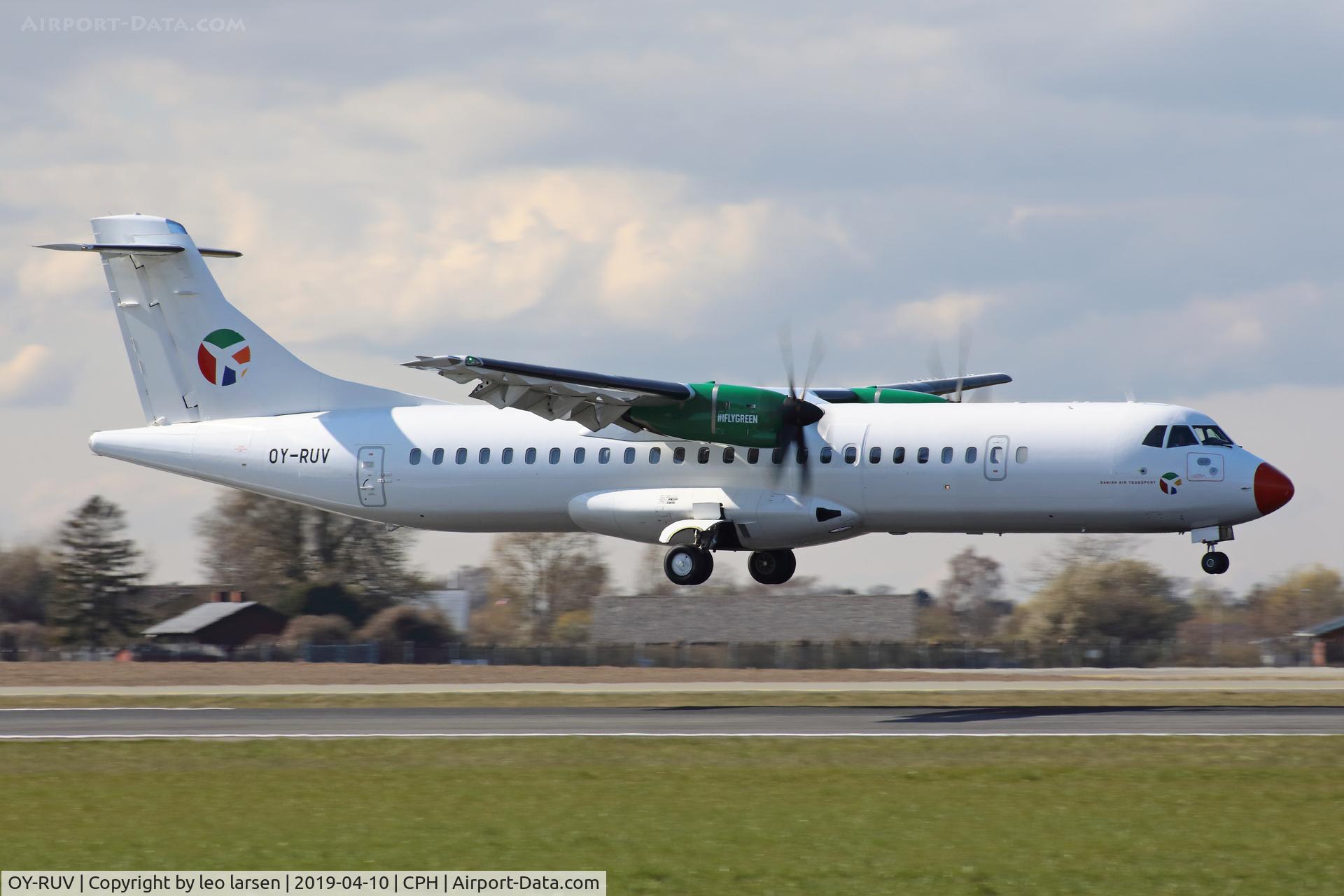 OY-RUV, 2018 ATR 72-600 C/N 1527, Copenhagen 10.4.2019