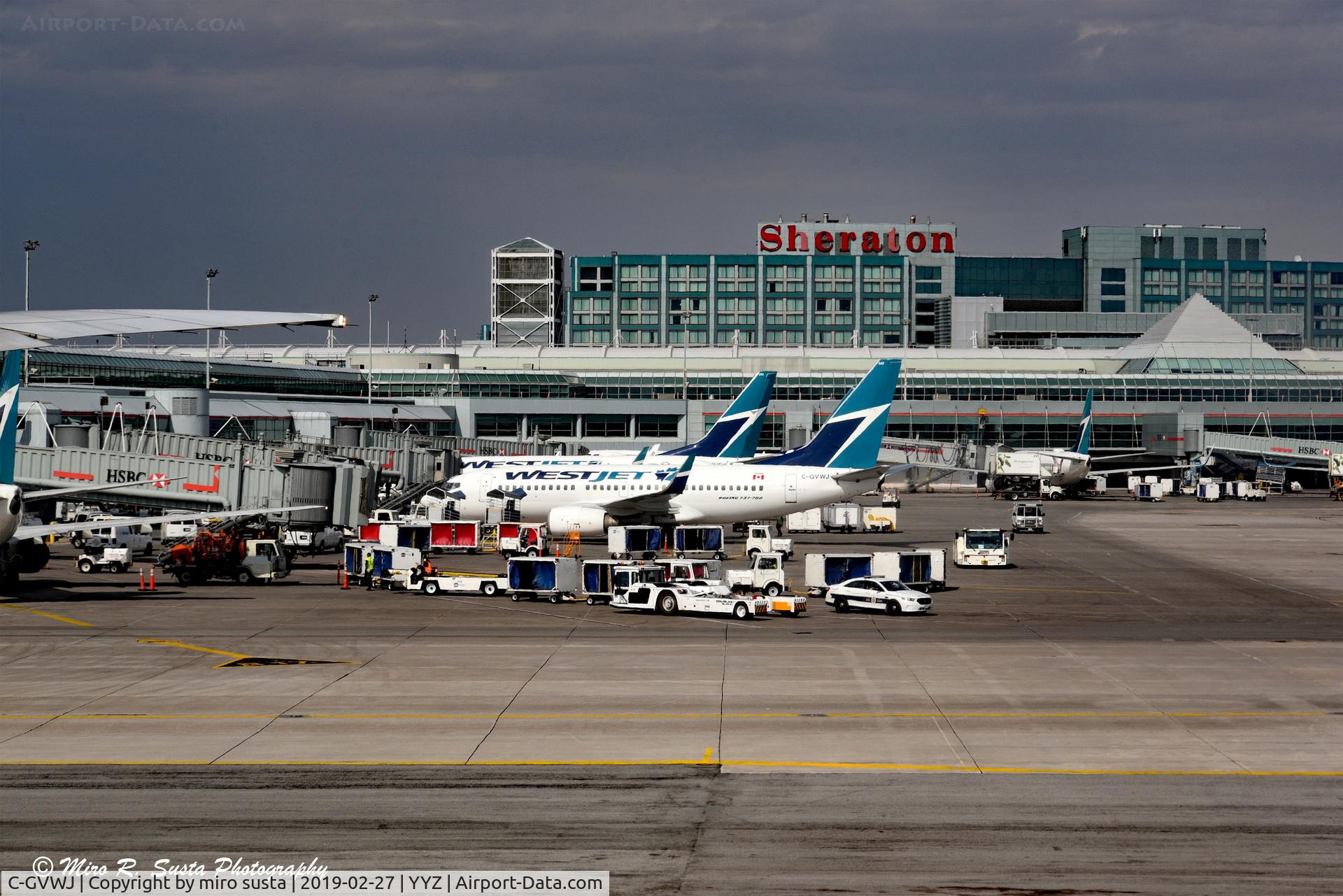 C-GVWJ, 2008 Boeing 737-7CT C/N 36421, WestJet Airlines Boeing 737-7CT airplane at Toronto Pearson International Airport