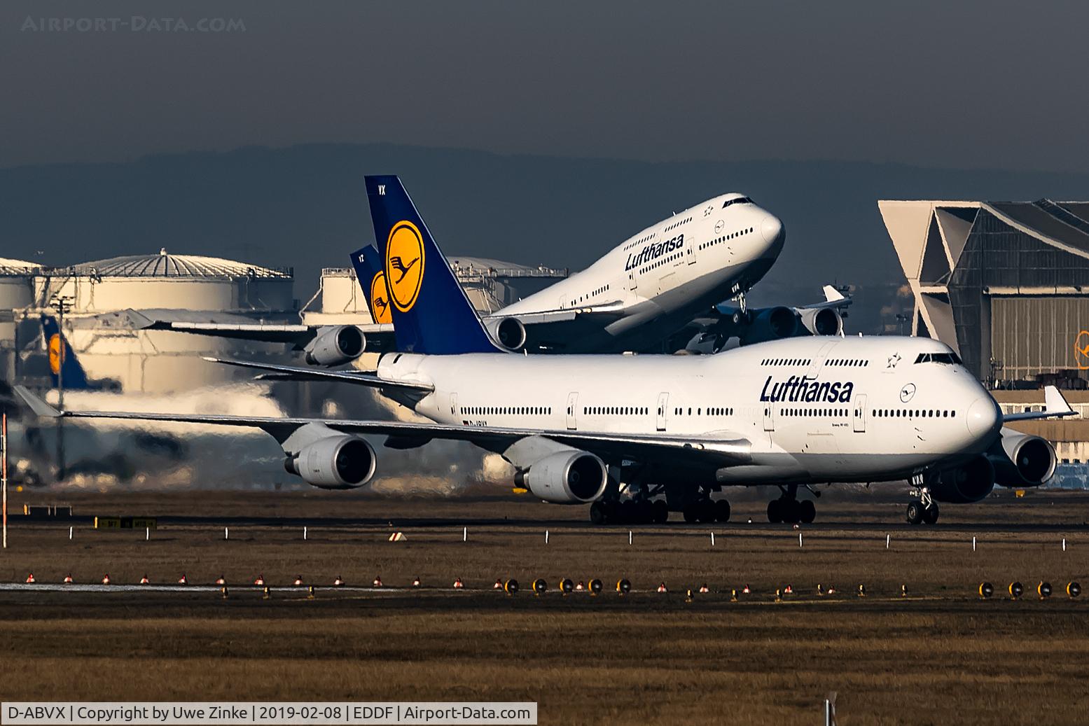 D-ABVX, 1999 Boeing 747-430 C/N 29868, early morning