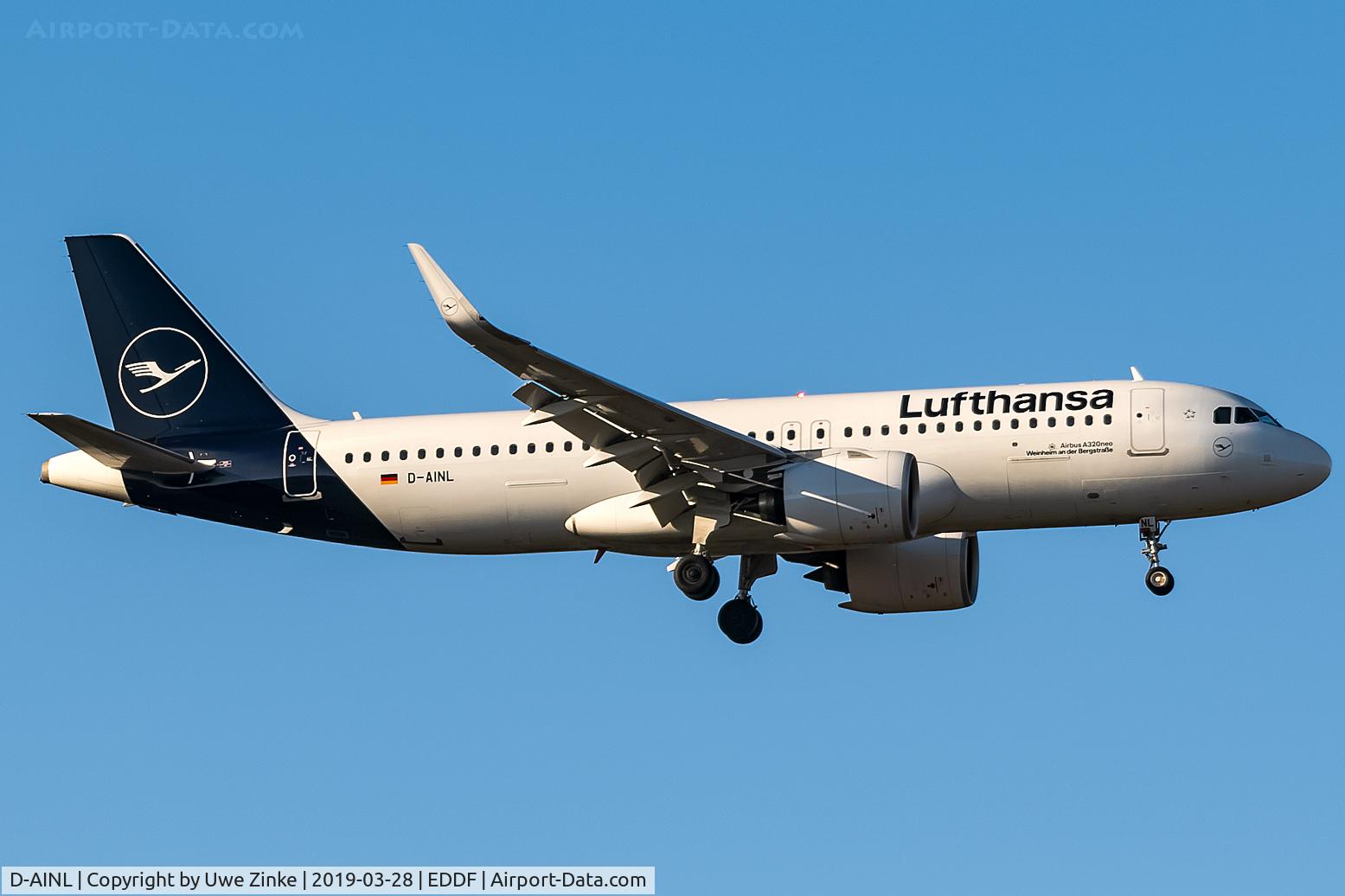 D-AINL, 2018 Airbus A320-271N C/N 8383, short final