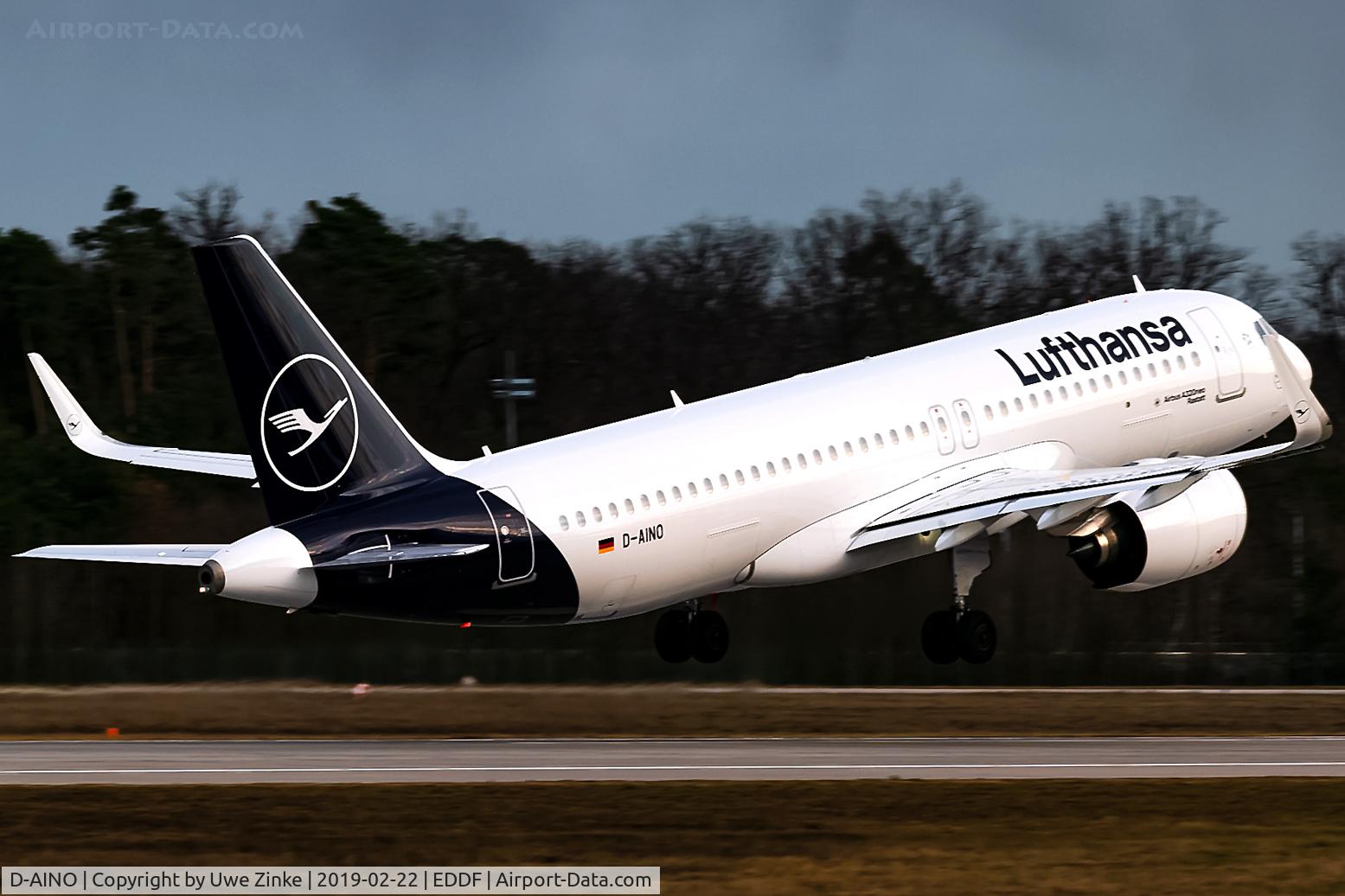 D-AINO, 2018 Airbus A320-271N C/N 8559, bad weather departure