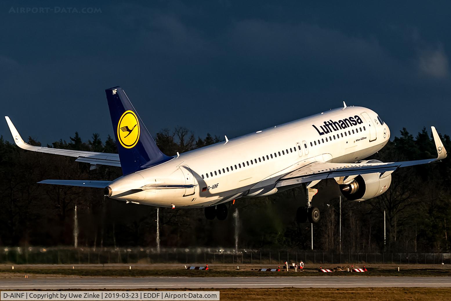 D-AINF, 2017 Airbus A320-271N C/N 7577, evening sun