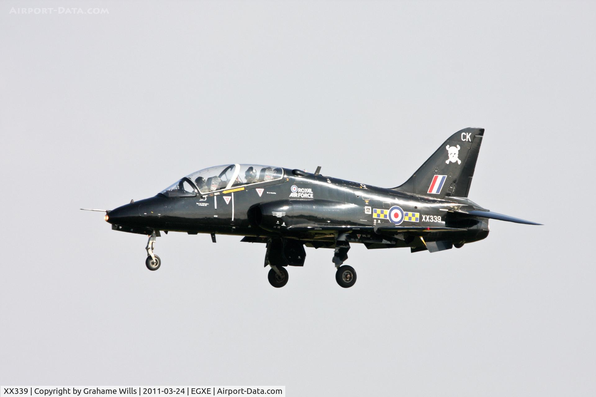 XX339, 1981 Hawker Siddeley Hawk T.1A C/N 188/312163, HS Hawk T1A XX339/CK 100 Sqd RAF, Leeming 24/3/11