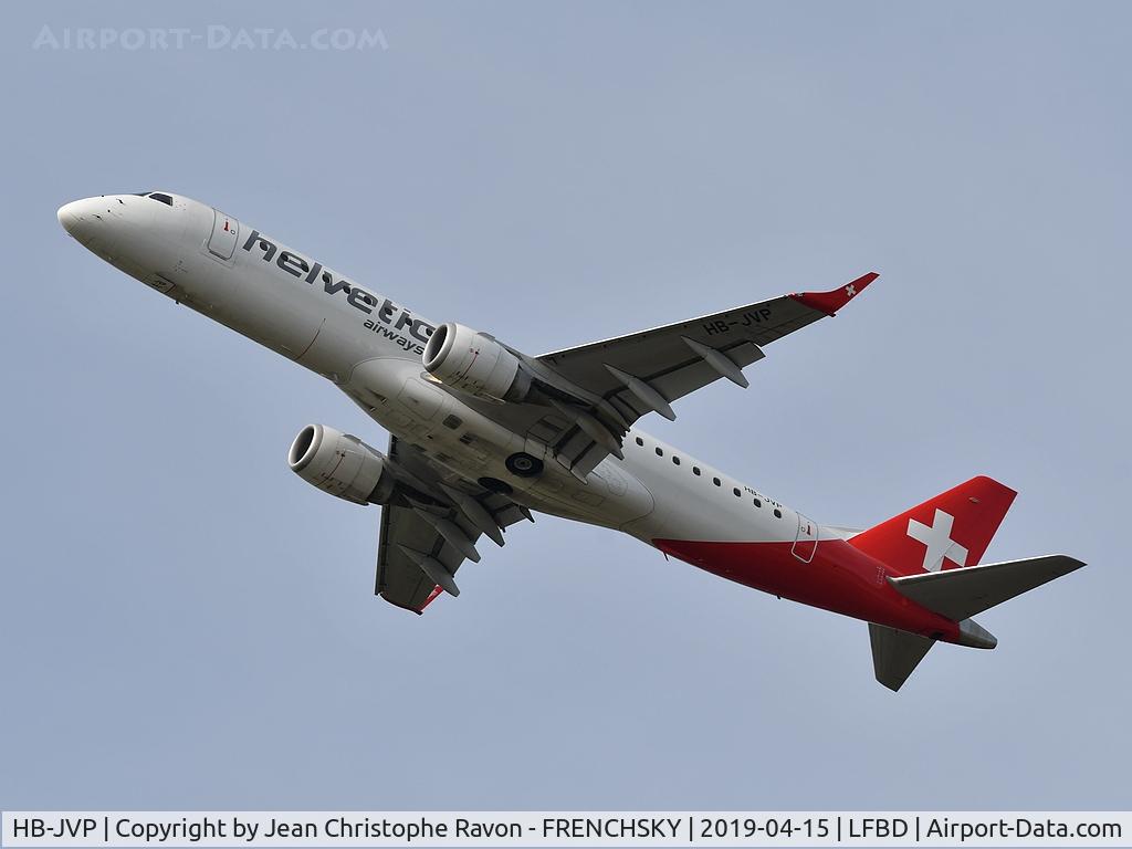 HB-JVP, 2010 Embraer 190LR (ERJ-190-100LR) C/N 19000387, Helvetic Airways LX551 take off runway 11 to Zurich (ZRH)