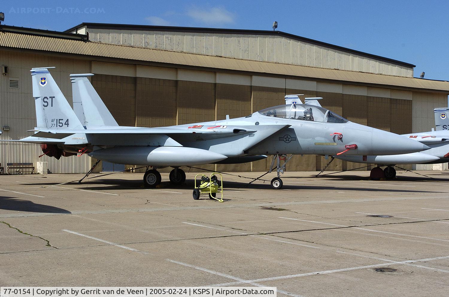 77-0154, McDonnell F-15B C/N 0339, As GF-15B on the Sheppard ramp