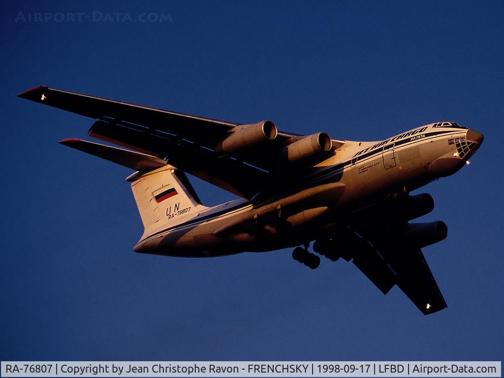 RA-76807, 1991 Ilyushin IL-76TD C/N 1013405176, Tyumen Airlines 