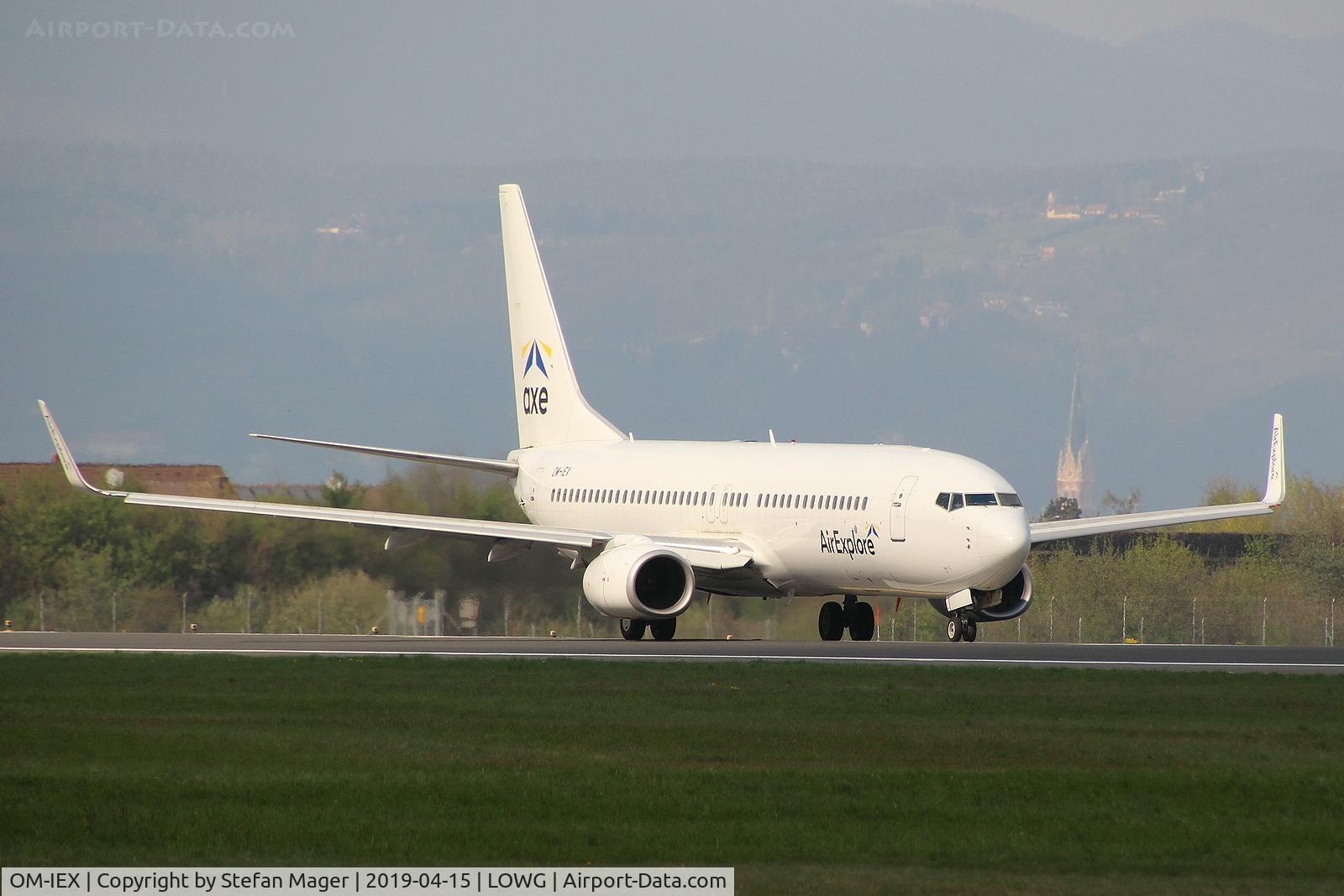 OM-IEX, 2004 Boeing 737-8BK C/N 33016, Air Explore B.737-800 @GRZ
(ferry flight departing to BTS)