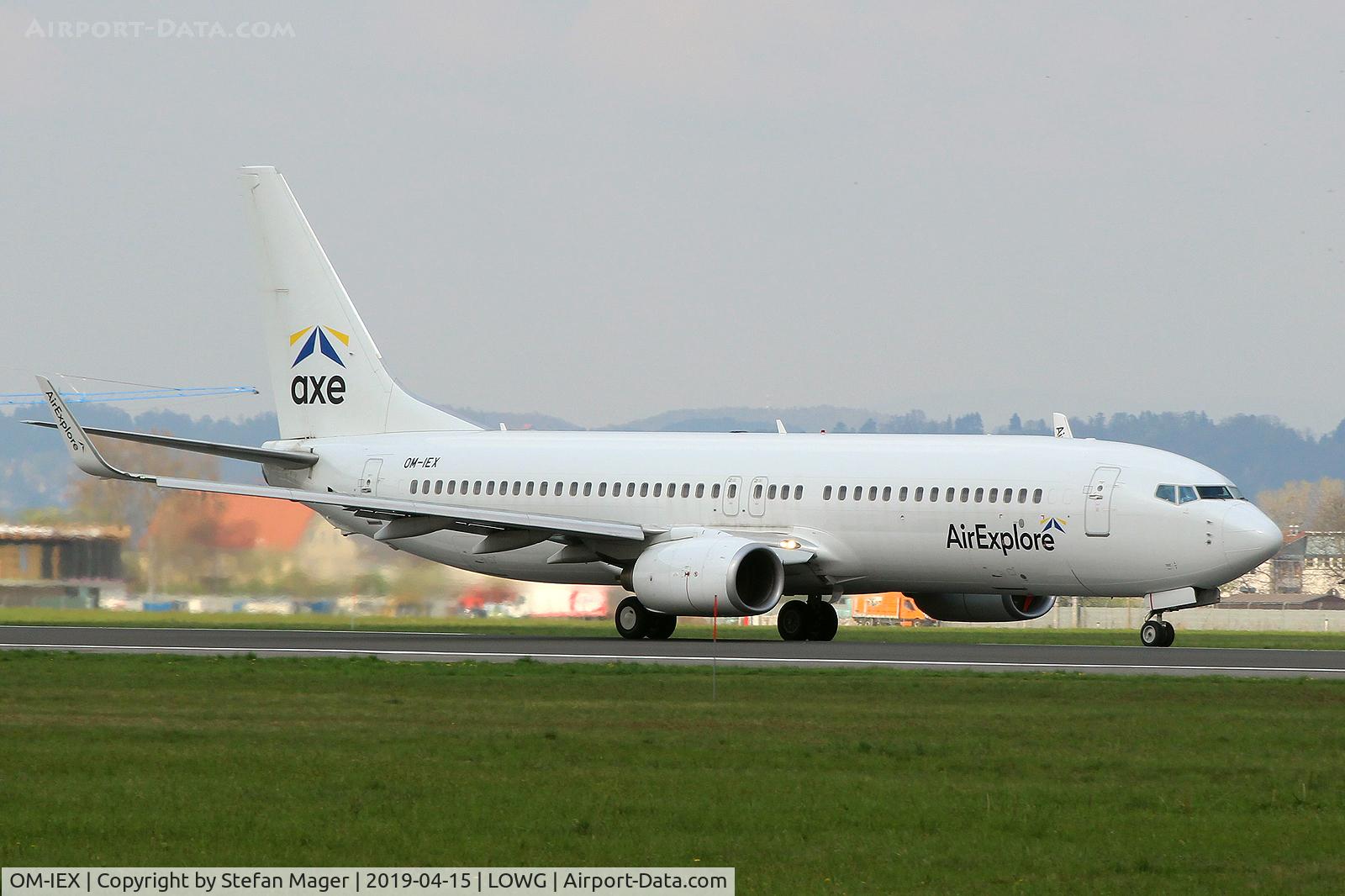 OM-IEX, 2004 Boeing 737-8BK C/N 33016, Air Explore B.737-800 @GRZ
(ferry flight to BTS)