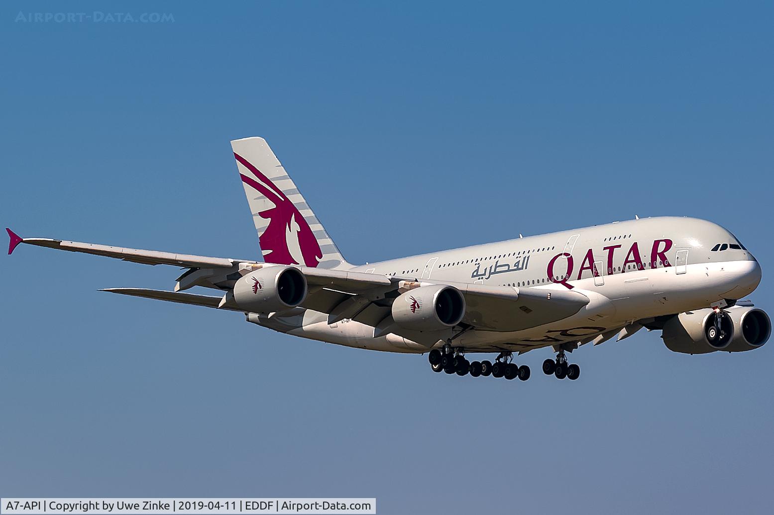 A7-API, 2017 Airbus A380-861 C/N 0235, short final