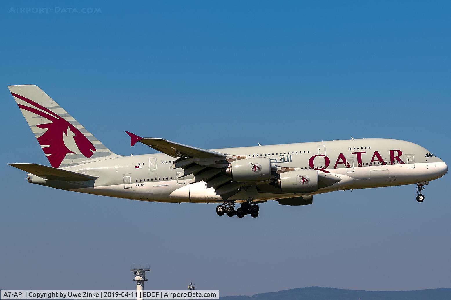 A7-API, 2017 Airbus A380-861 C/N 0235, short final