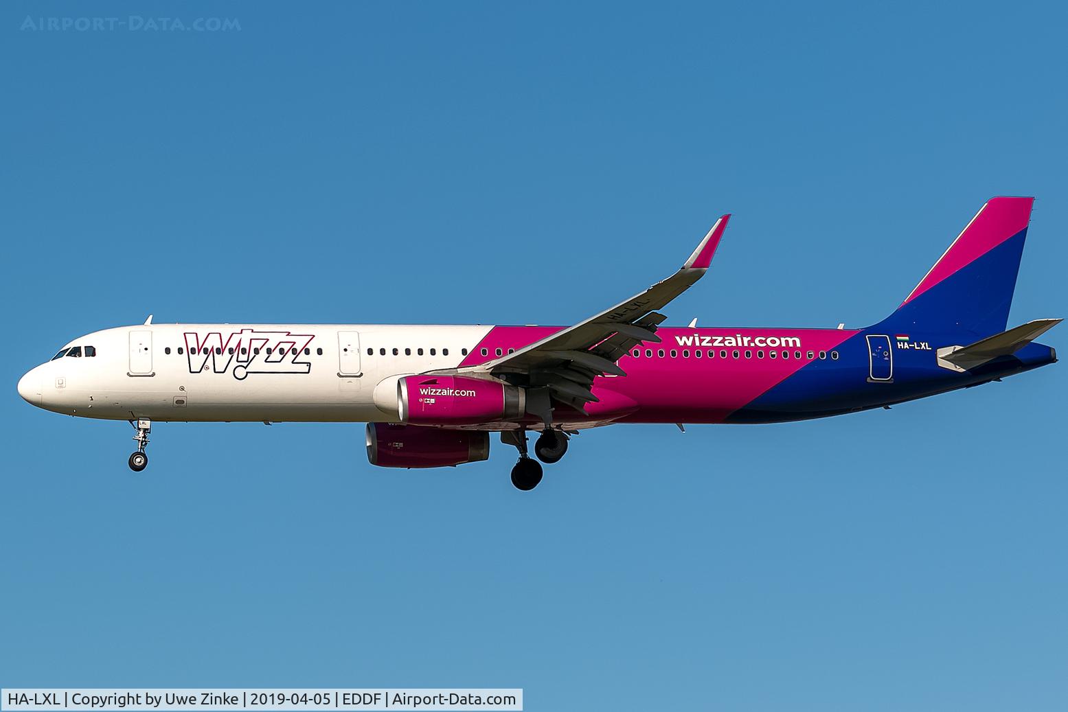 HA-LXL, 2016 Airbus A321-231 C/N 7488, Wizz Air now 4 times per day in frankfurt