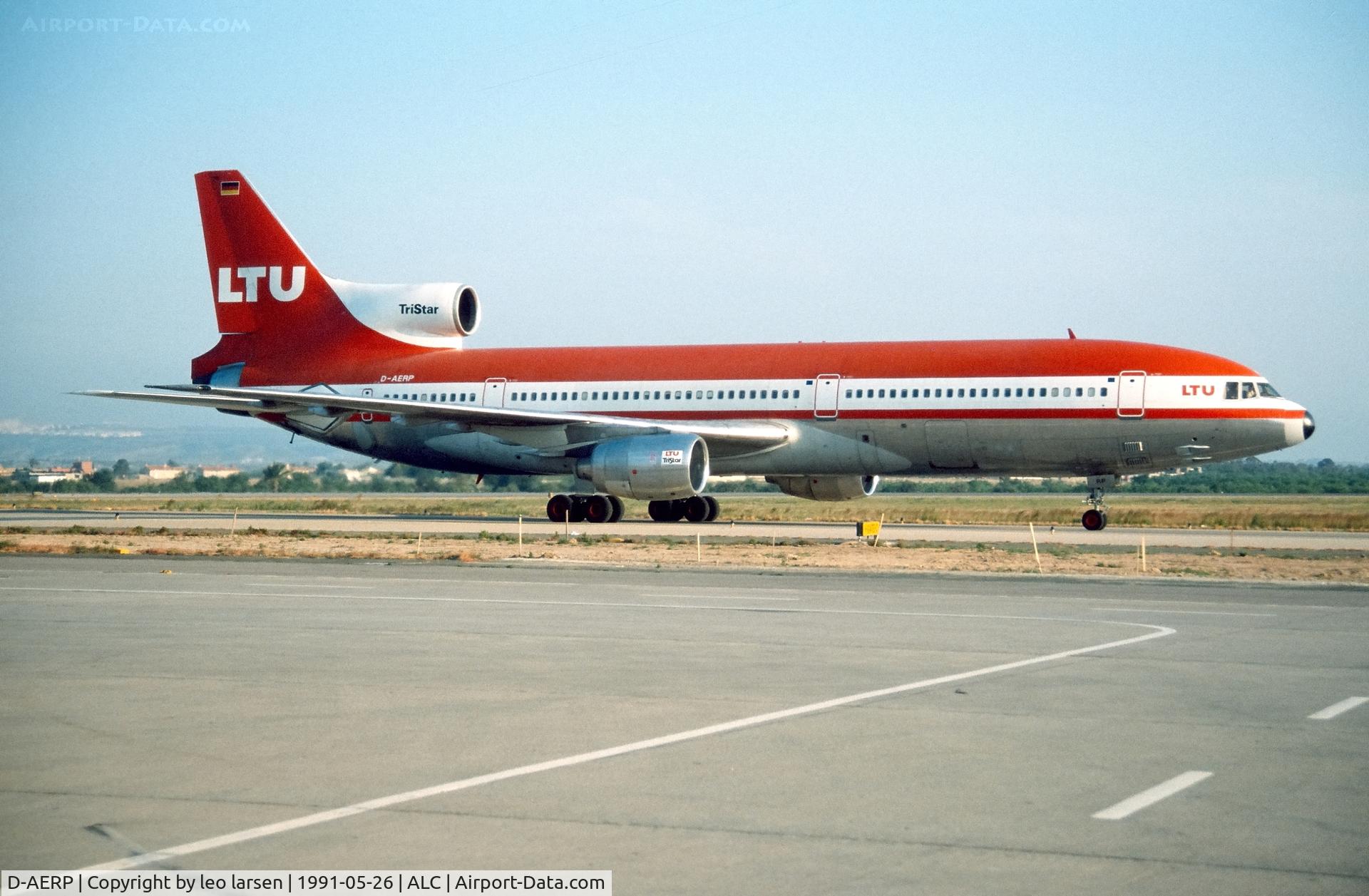 D-AERP, Lockheed L-1011-385-1 TriStar 1 C/N 193A-1152, Alicante 26.5.1991